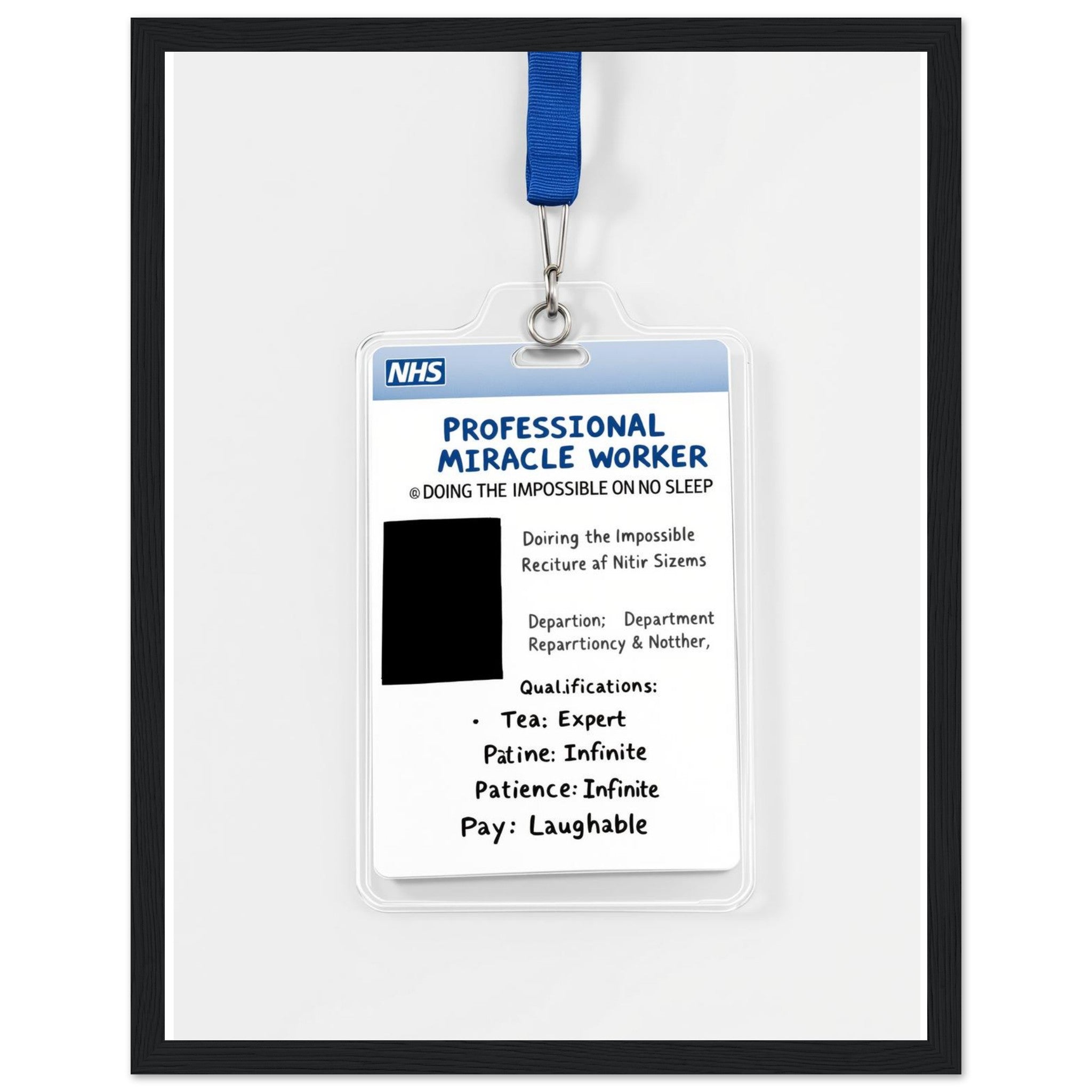 Nurse Nhs Framed Print Wall Art Ready to Hang UK — Framed Art Print | Wild Thread Co UK
