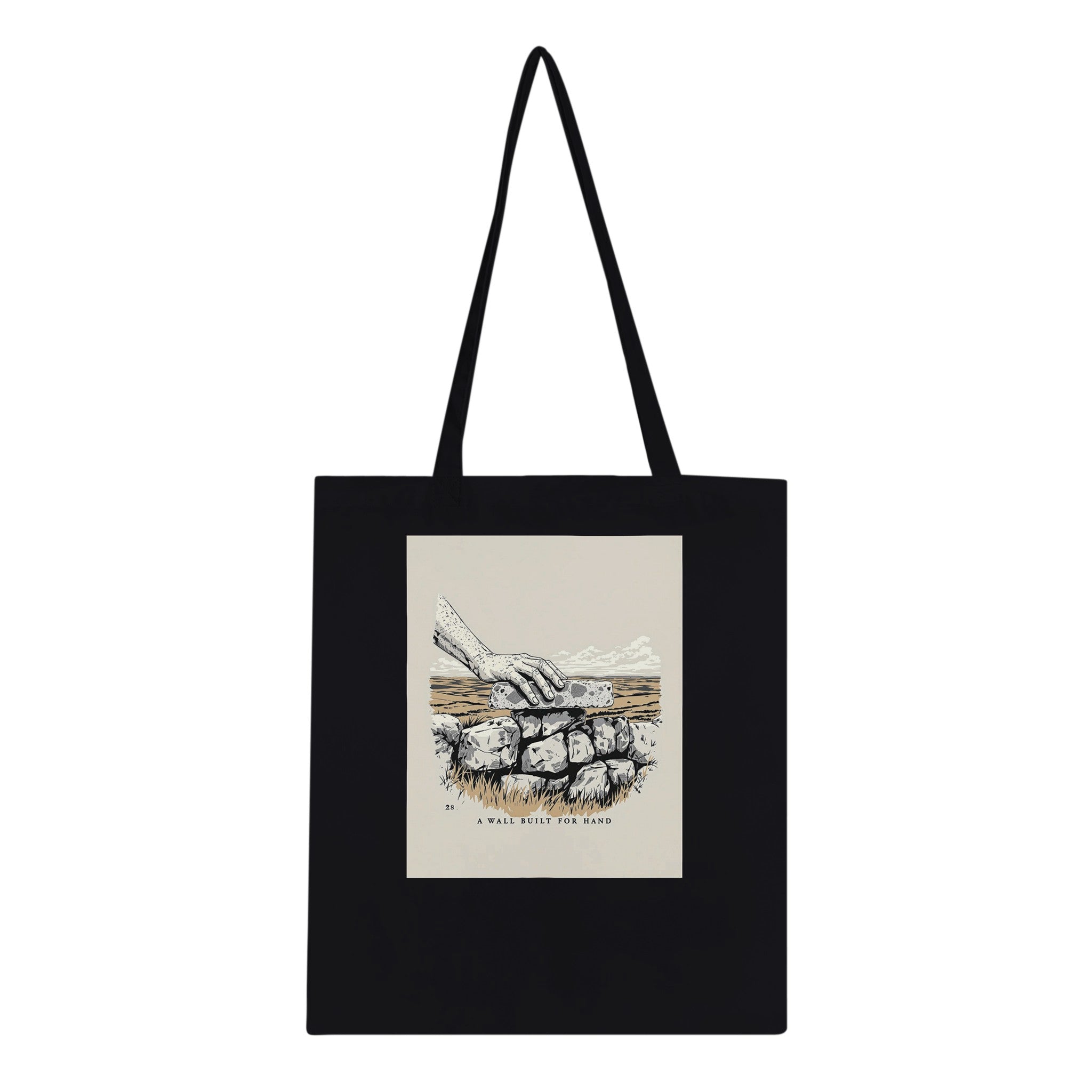Dry Stone Walling Tote Bag Cotton Shopper UK Tote Bag — detail view | Wild Thread Co