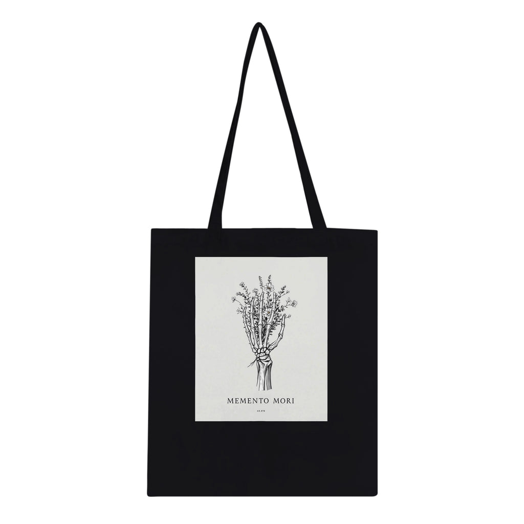Dark Academia Skeleton Anatomy Cotton Shopper UK Tote Bag — detail view | Wild Thread Co