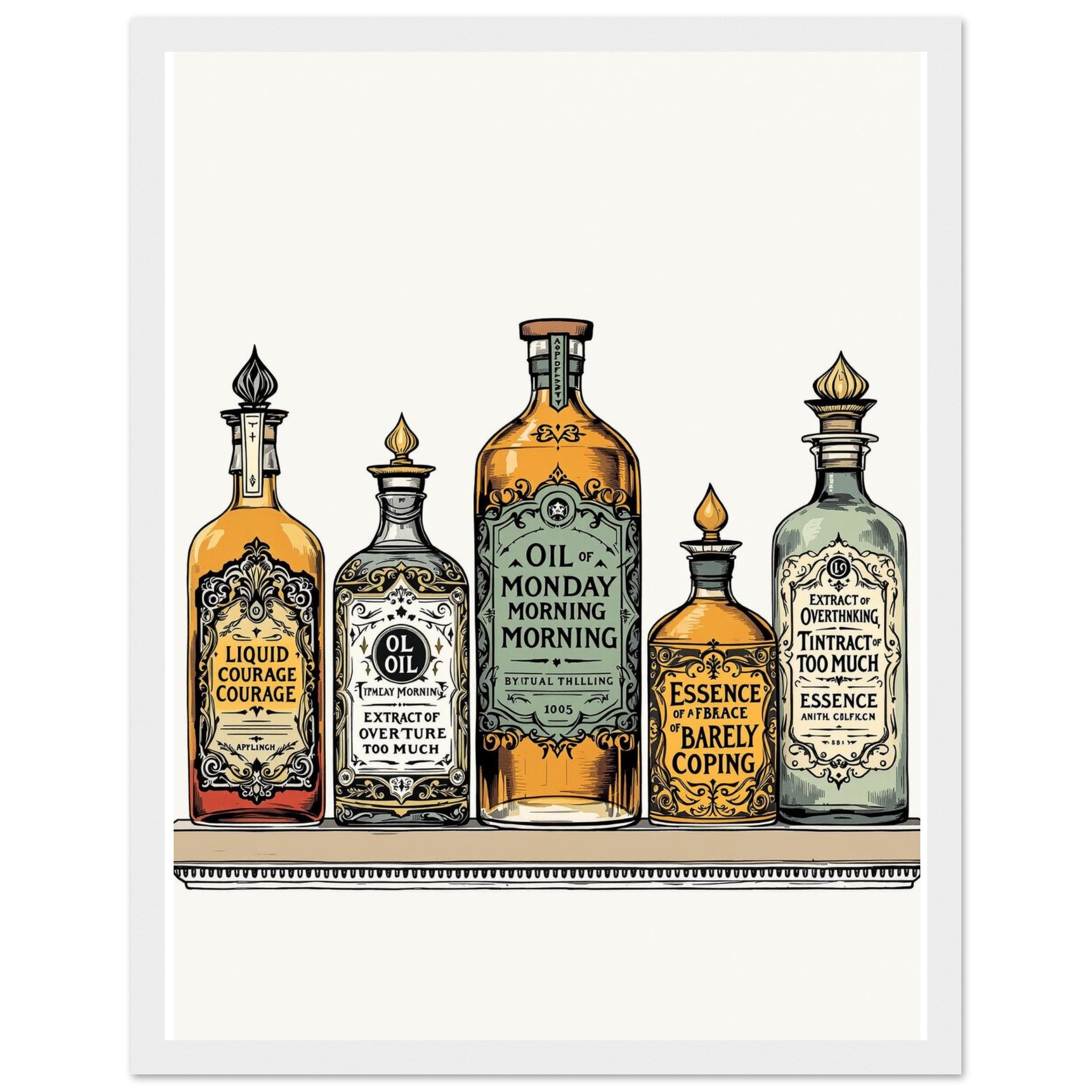 Dark Academia Apothecary Framed Art Print — detail view | Wild Thread Co