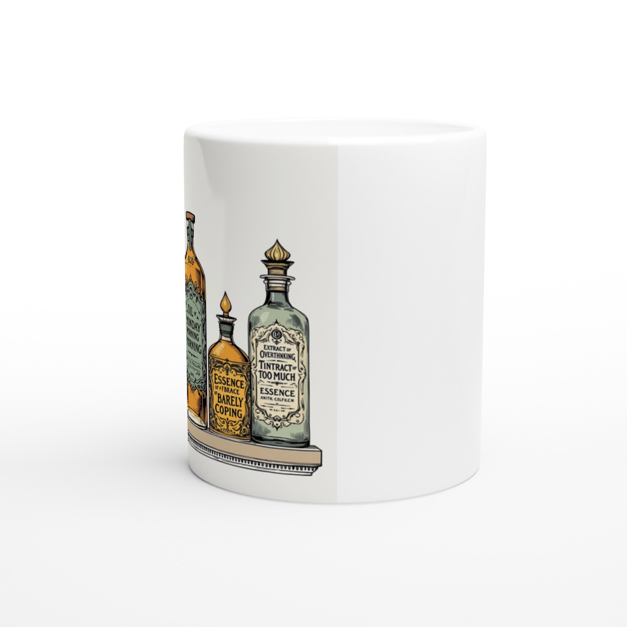Dark Academia Apothecary Coffee Tea Ceramic 11oz Mug UK Mug — detail view | Wild Thread Co