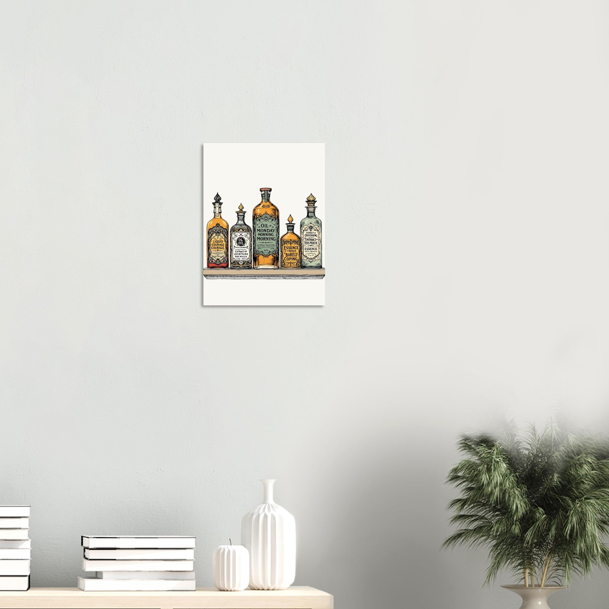Dark Academia Apothecary Art Wall Art UK Art UK Gift Art Print Poster Wall Art U Art Print — detail view | Wild Thread Co