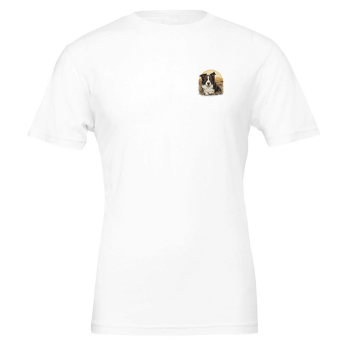 Border Collie Working T-Shirt Unisex Cotton Tee UK T-Shirt — detail view | Wild Thread Co