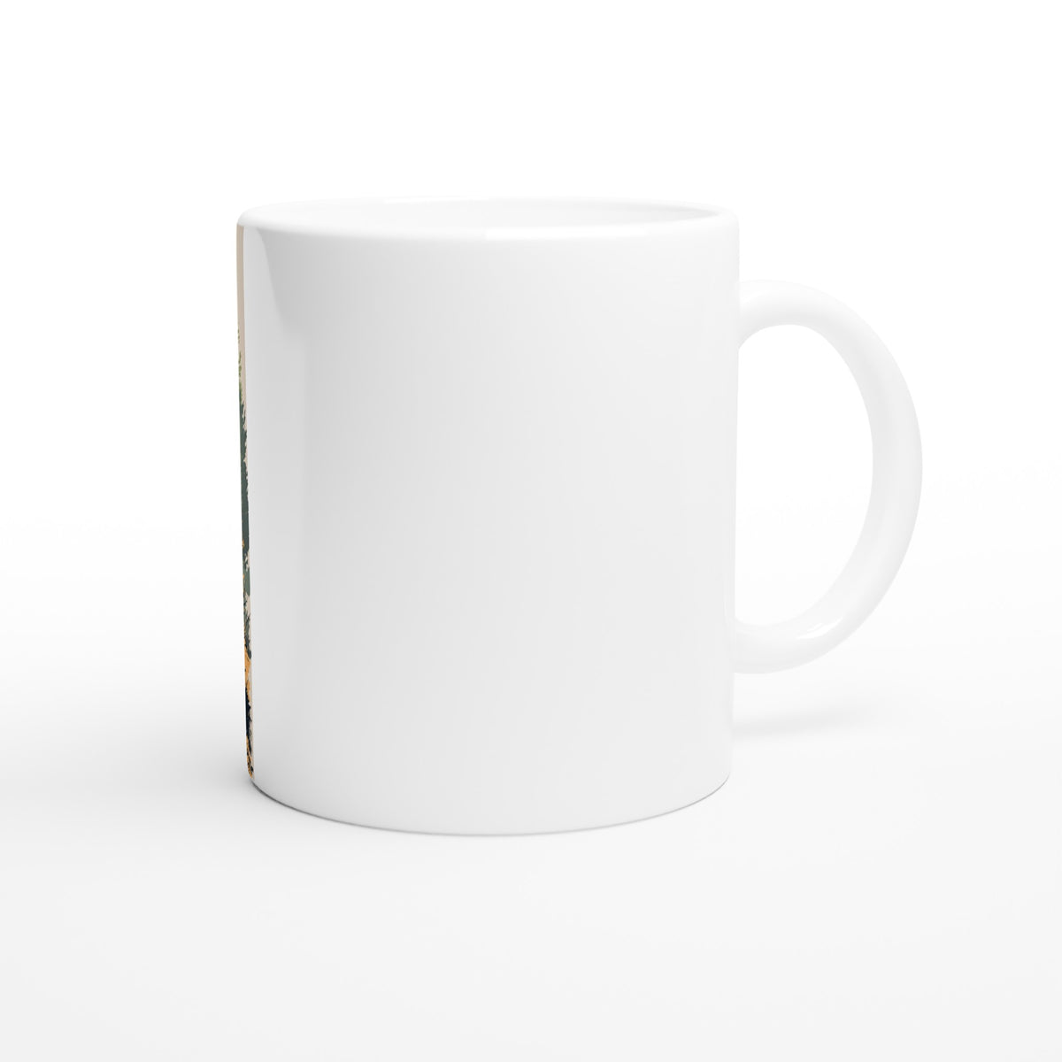 Mountain Biking Descent Coffee Tea Ceramic 11oz Mug UK Mug — detail view | Wild Thread Co