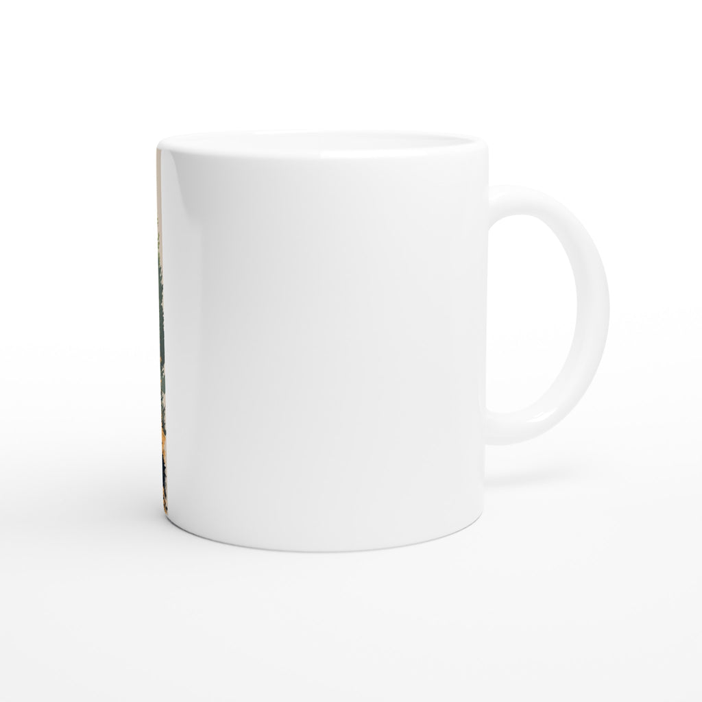 Mountain Biking Descent Coffee Tea Ceramic 11oz Mug UK Mug — detail view | Wild Thread Co