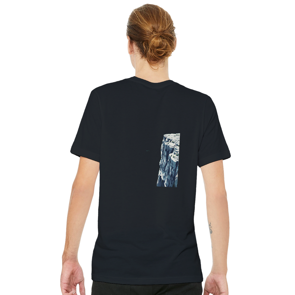 Coasteering Cliff Jump T-Shirt Unisex Cotton Tee UK T-Shirt — detail view | Wild Thread Co