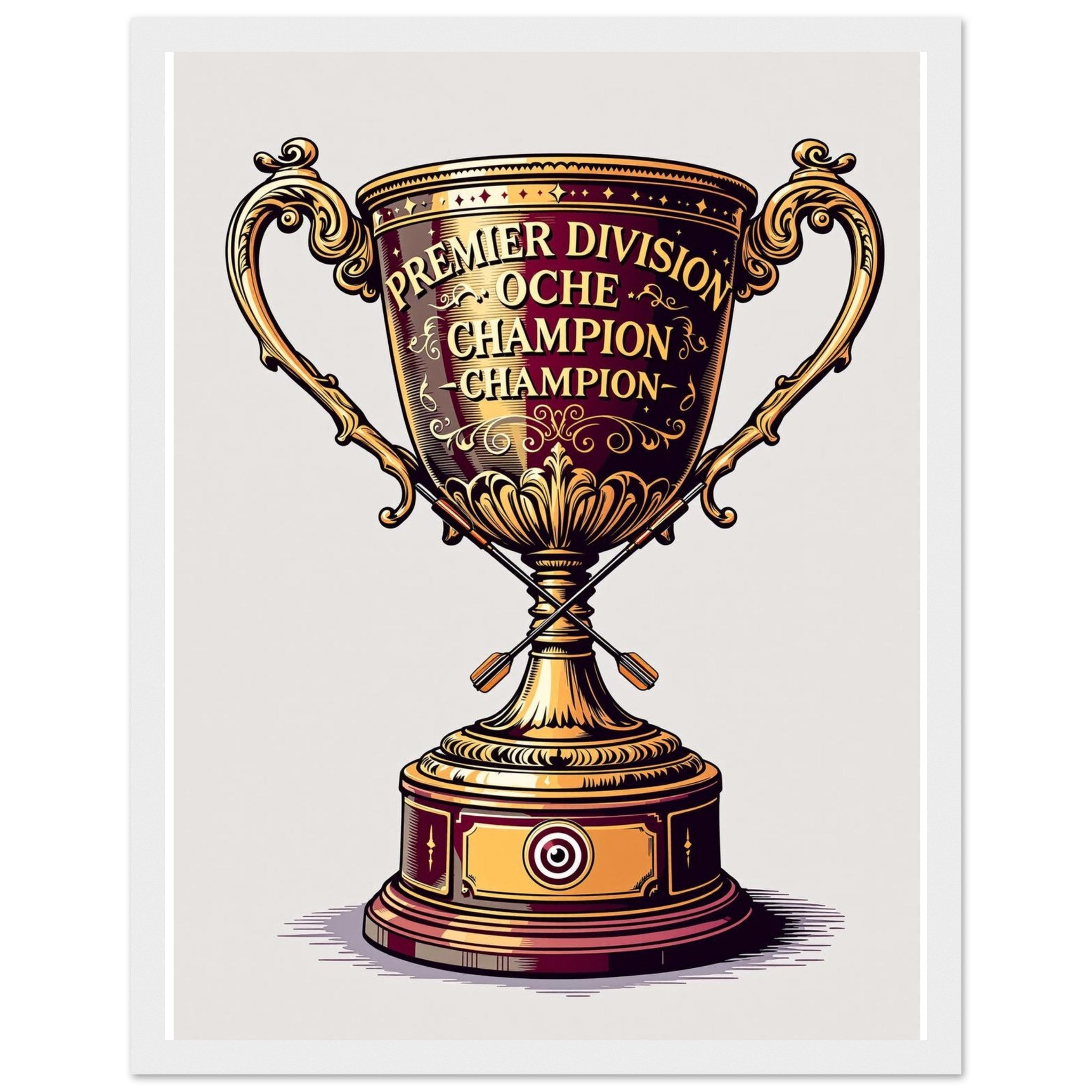 Retro Darts Pub Culture Framed Print Wall Art Ready to Hang UK Framed Art Print — detail view | Wild Thread Co