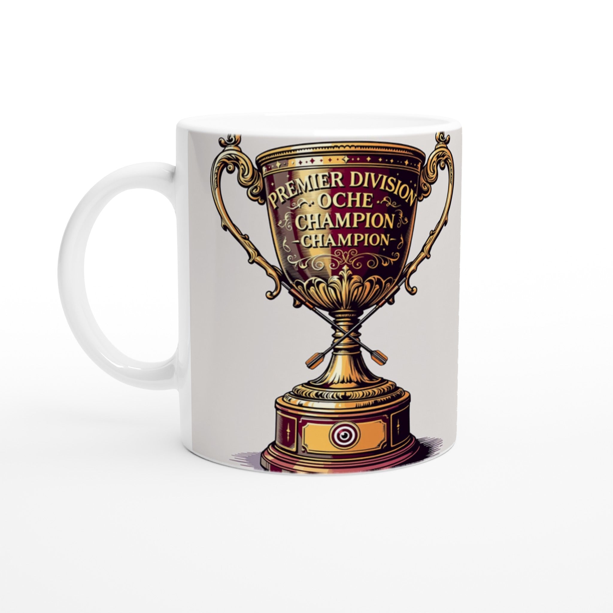 Retro 1970s Darts Trophy Illustration — Mug | Wild Thread Co UK