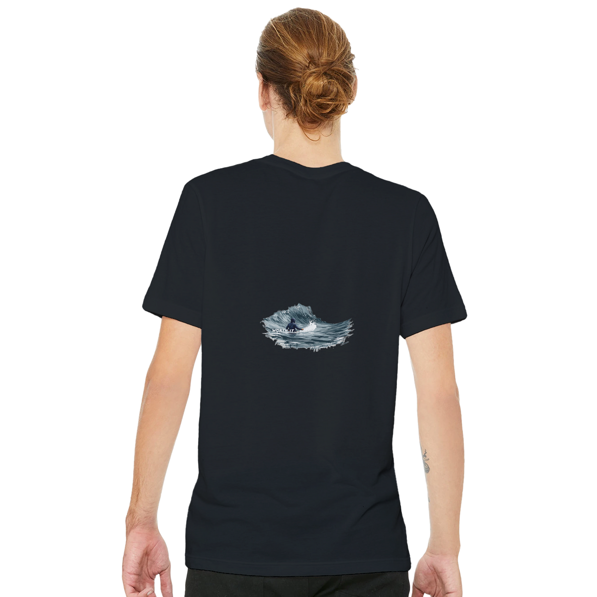 Cold Water Surfing T-Shirt Unisex Cotton Tee UK T-Shirt — detail view | Wild Thread Co