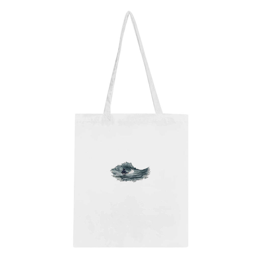 Cold Water Surfing Cotton Shopper UK Tote Bag — detail view | Wild Thread Co