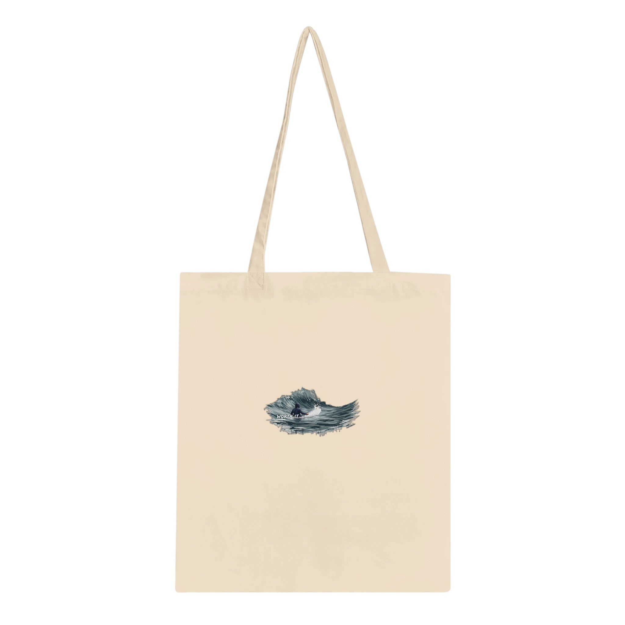 Cold Water Surfing Cotton Shopper UK Tote Bag — detail view | Wild Thread Co
