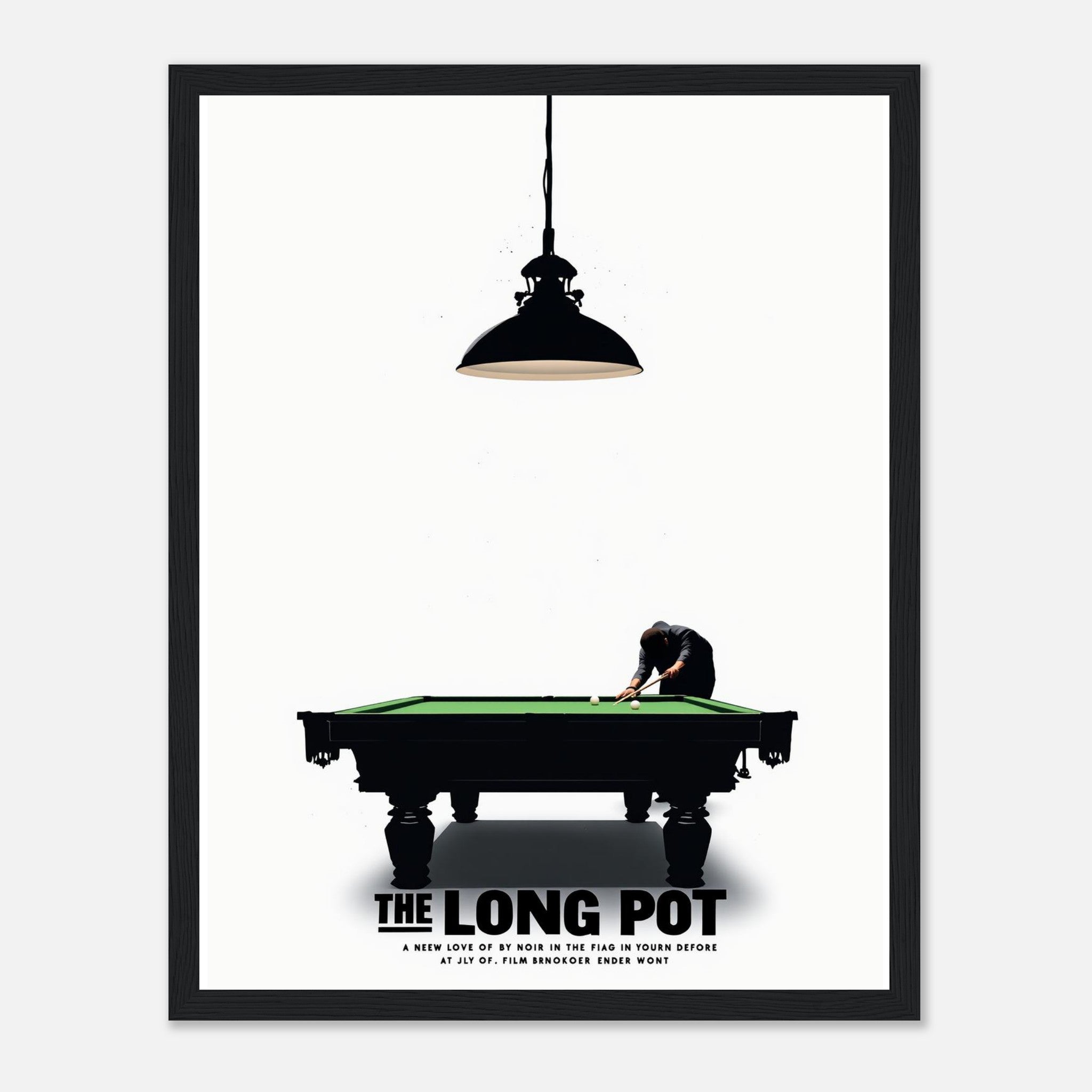 Retro Snooker Hustle Framed Print Wall Art Ready to Hang UK Framed Art Print — detail view | Wild Thread Co