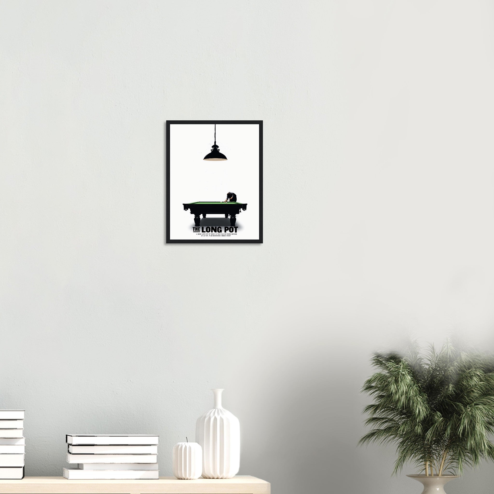 Retro Snooker Hustle Framed Print Wall Art Ready to Hang UK Framed Art Print — detail view | Wild Thread Co