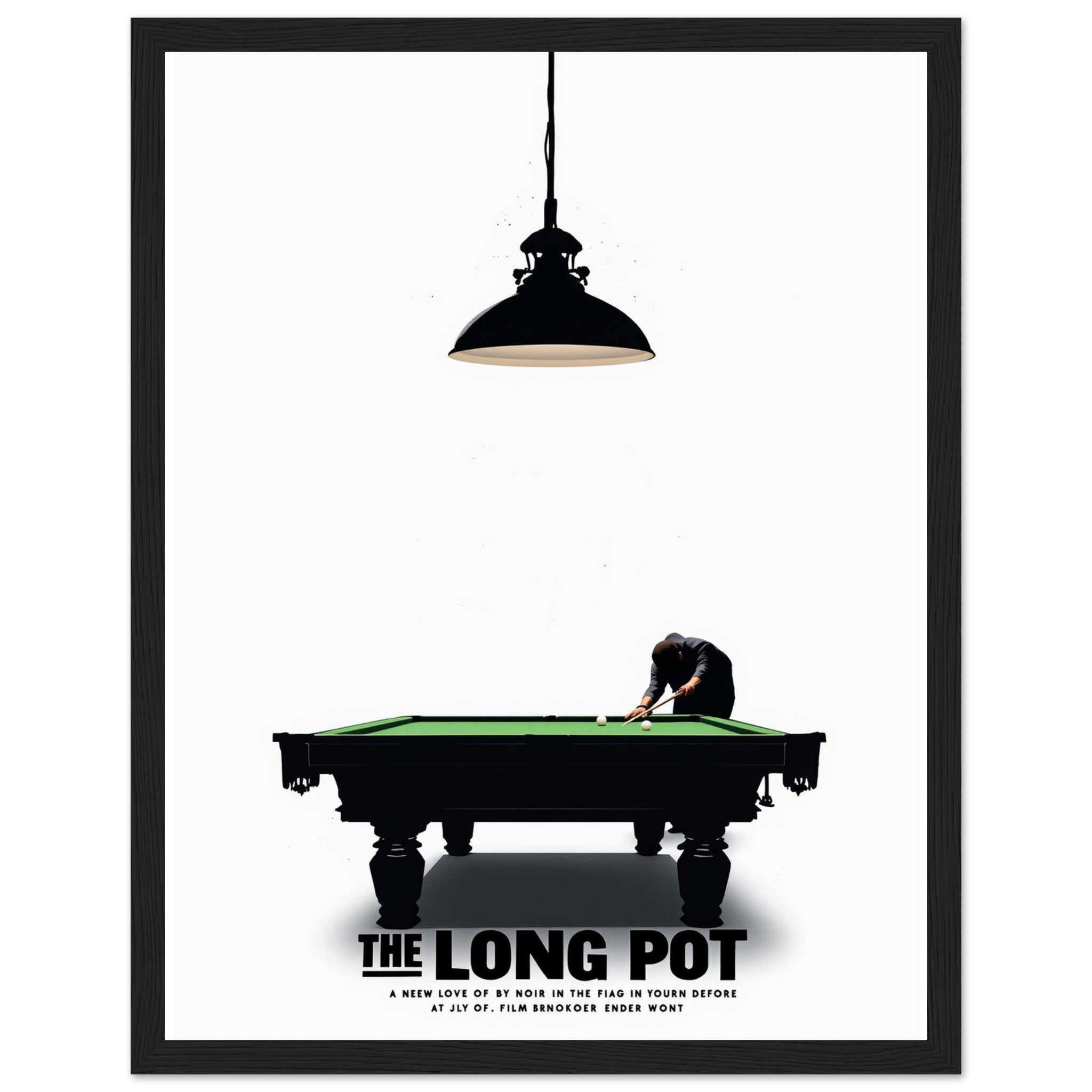 Retro Snooker Hustle Framed Print Wall Art Ready to Hang UK — Framed Art Print | Wild Thread Co UK