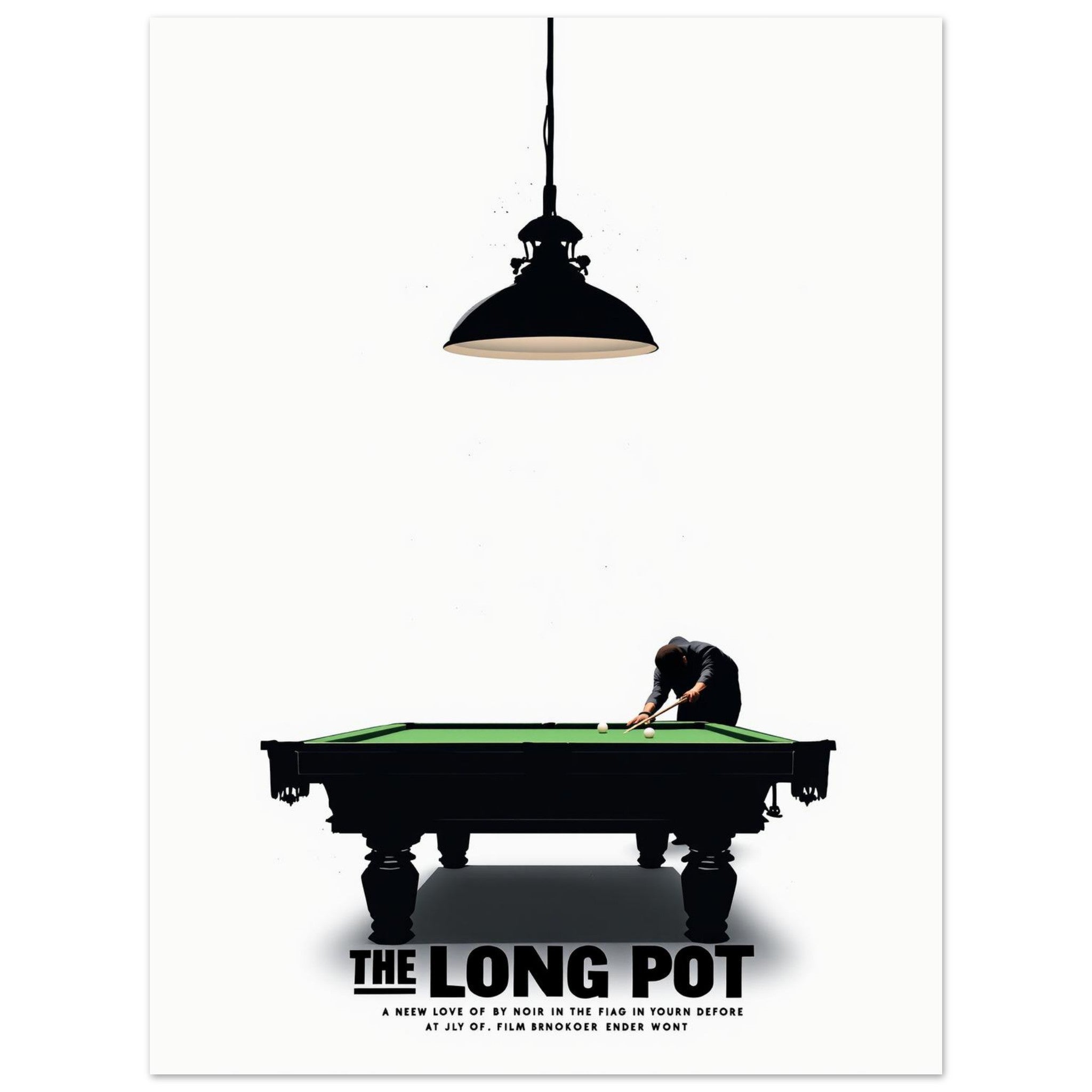 The Long Pot Snooker Shirt Art Wall Art UK Art UK Gift Art Print Art Print — detail view | Wild Thread Co