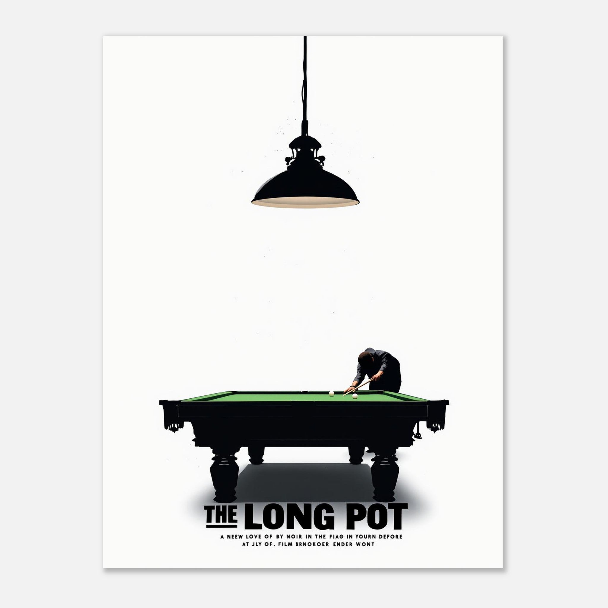The Long Pot Snooker Shirt Art Wall Art UK Art UK Gift Art Print Art Print — detail view | Wild Thread Co