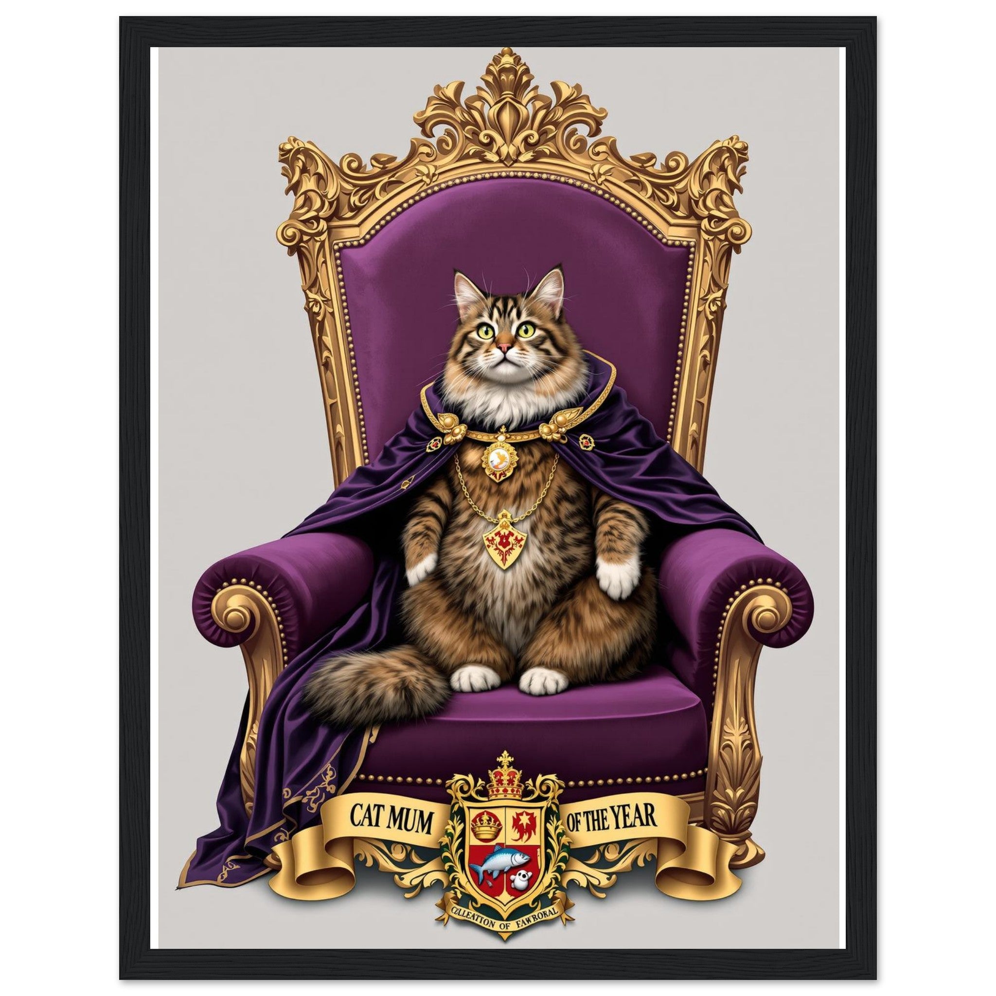 Cat Mum Framed Print Wall Art Ready to Hang UK — Framed Art Print | Wild Thread Co UK