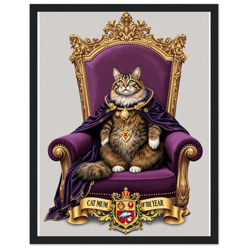 Cat Mum Framed Print Wall Art Ready to Hang UK — Framed Art Print | Wild Thread Co UK
