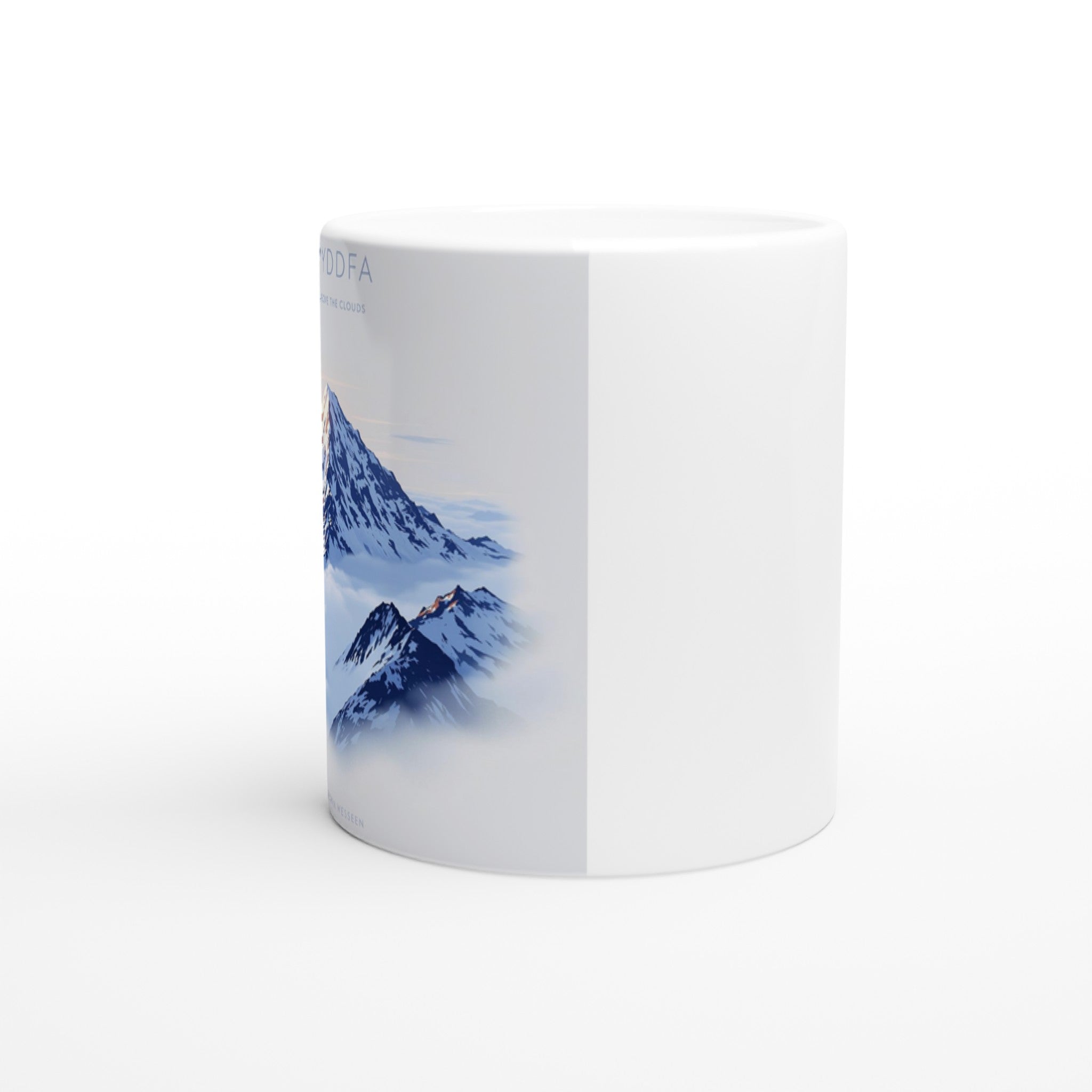 Snowdon Y Wyddfa Cloud Inversion Coffee Tea Ceramic 11oz Mug — detail view | Wild Thread Co