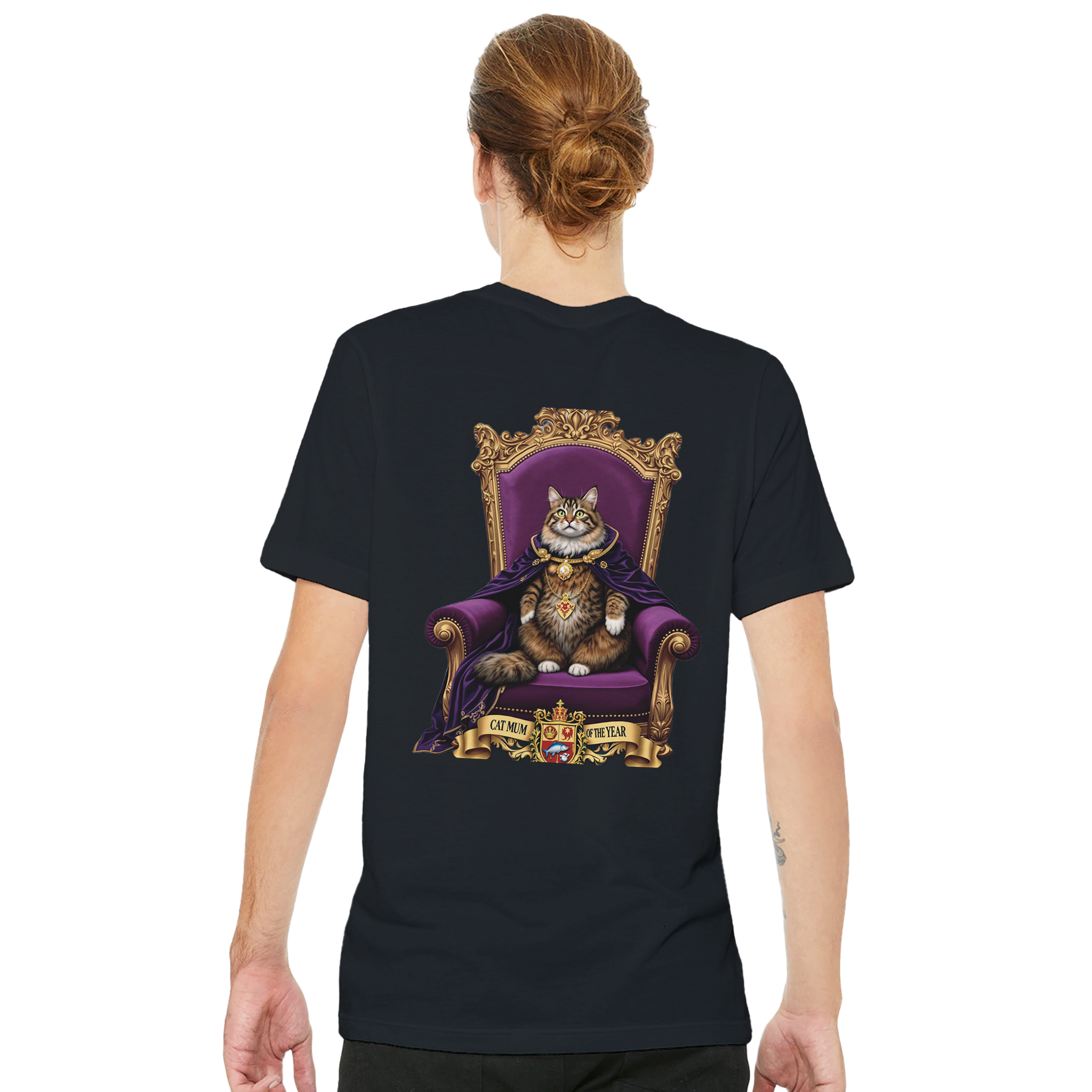 Cat Mum T-Shirt Unisex Cotton Tee UK T-Shirt — detail view | Wild Thread Co