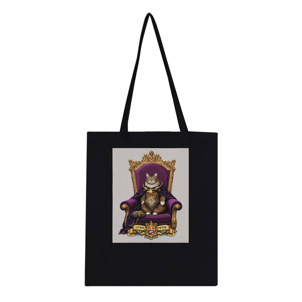 Cat Mum Cotton Shopper UK Tote Bag — detail view | Wild Thread Co