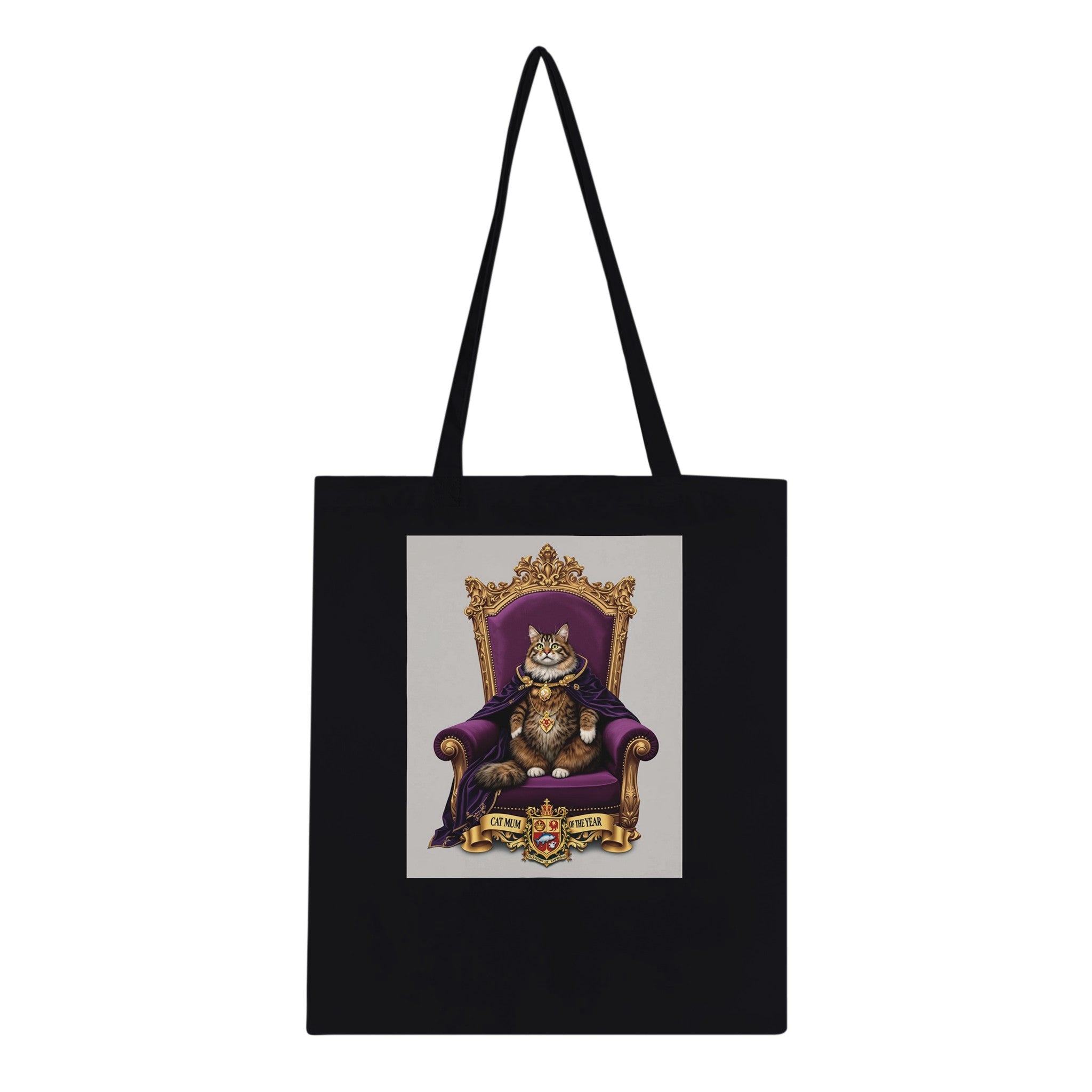 Cat Mum Cotton Shopper UK Tote Bag — detail view | Wild Thread Co