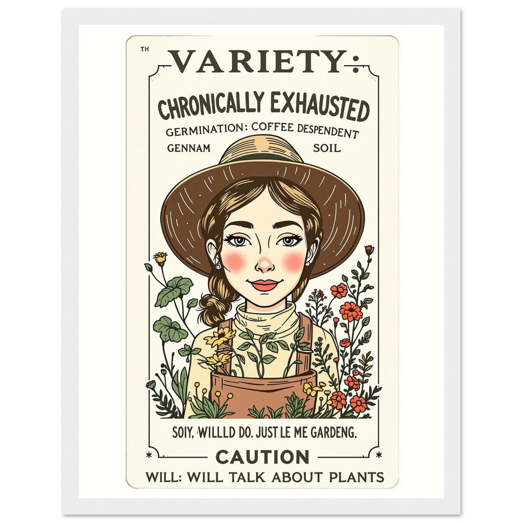 Gardener Framed Print Wall Art Ready to Hang UK Framed Art Print — detail view | Wild Thread Co