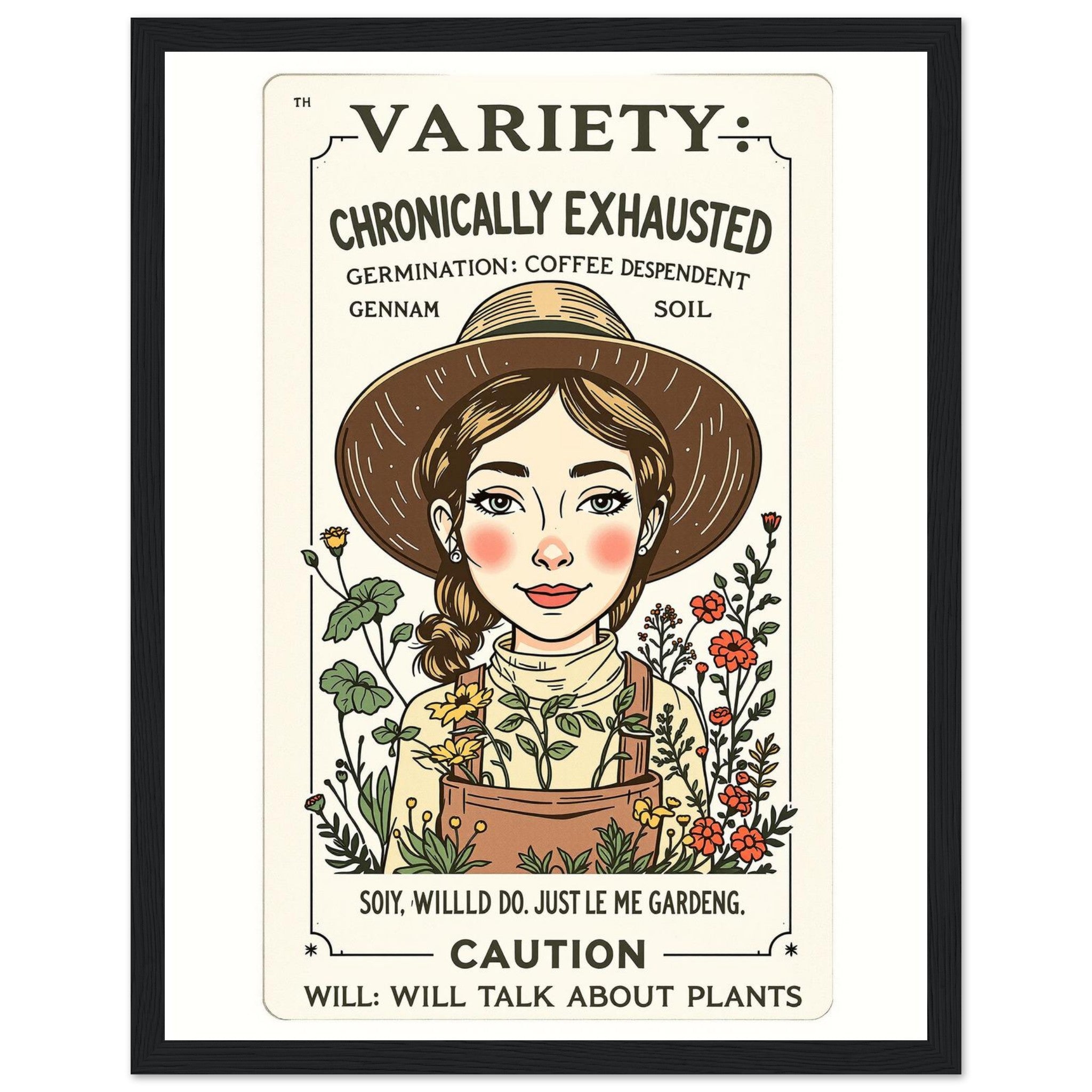 Gardener Framed Print Wall Art Ready to Hang UK — Framed Art Print | Wild Thread Co UK