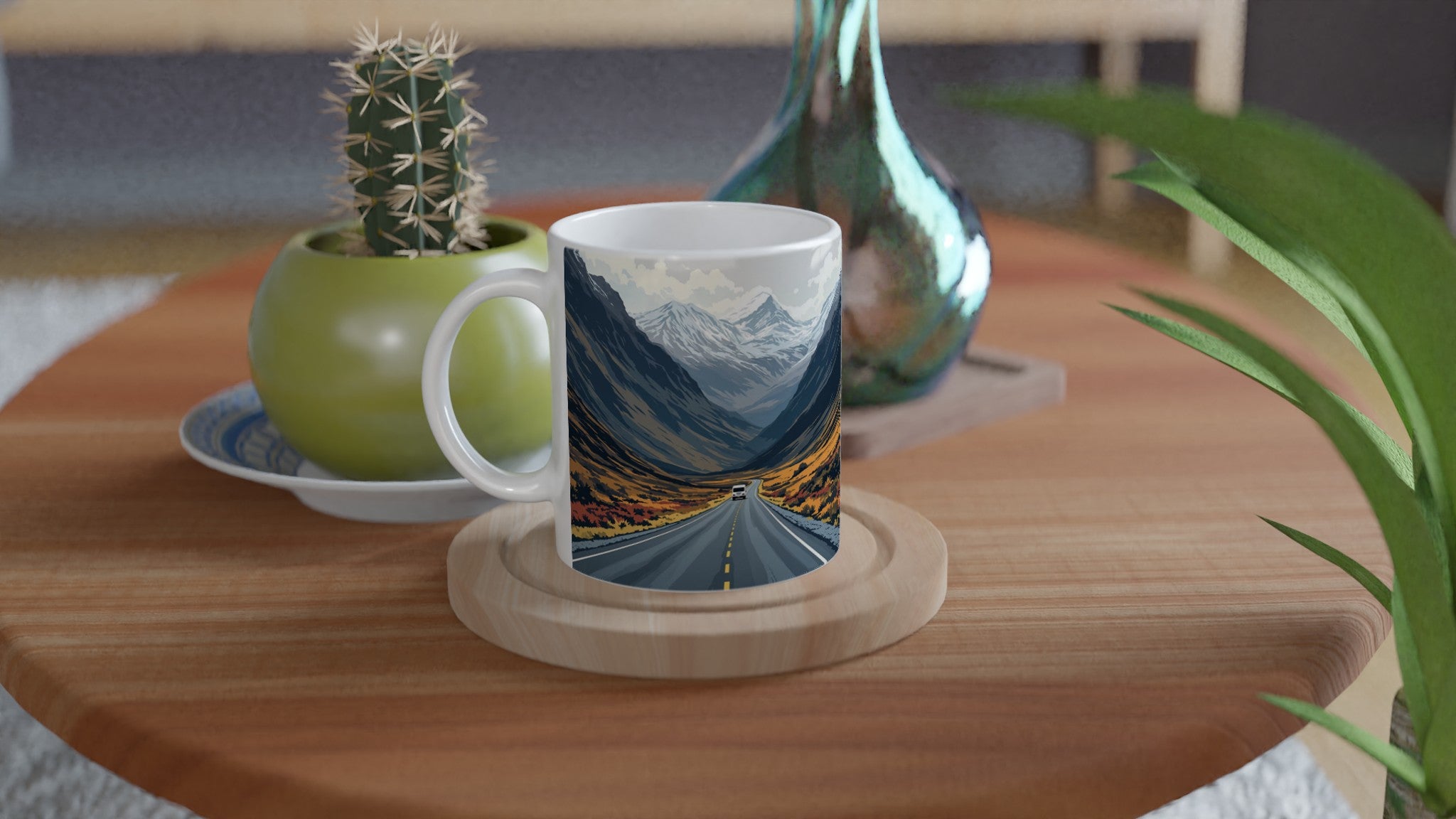 Glencoe Road Coffee Tea Ceramic 11oz Mug — detail view | Wild Thread Co
