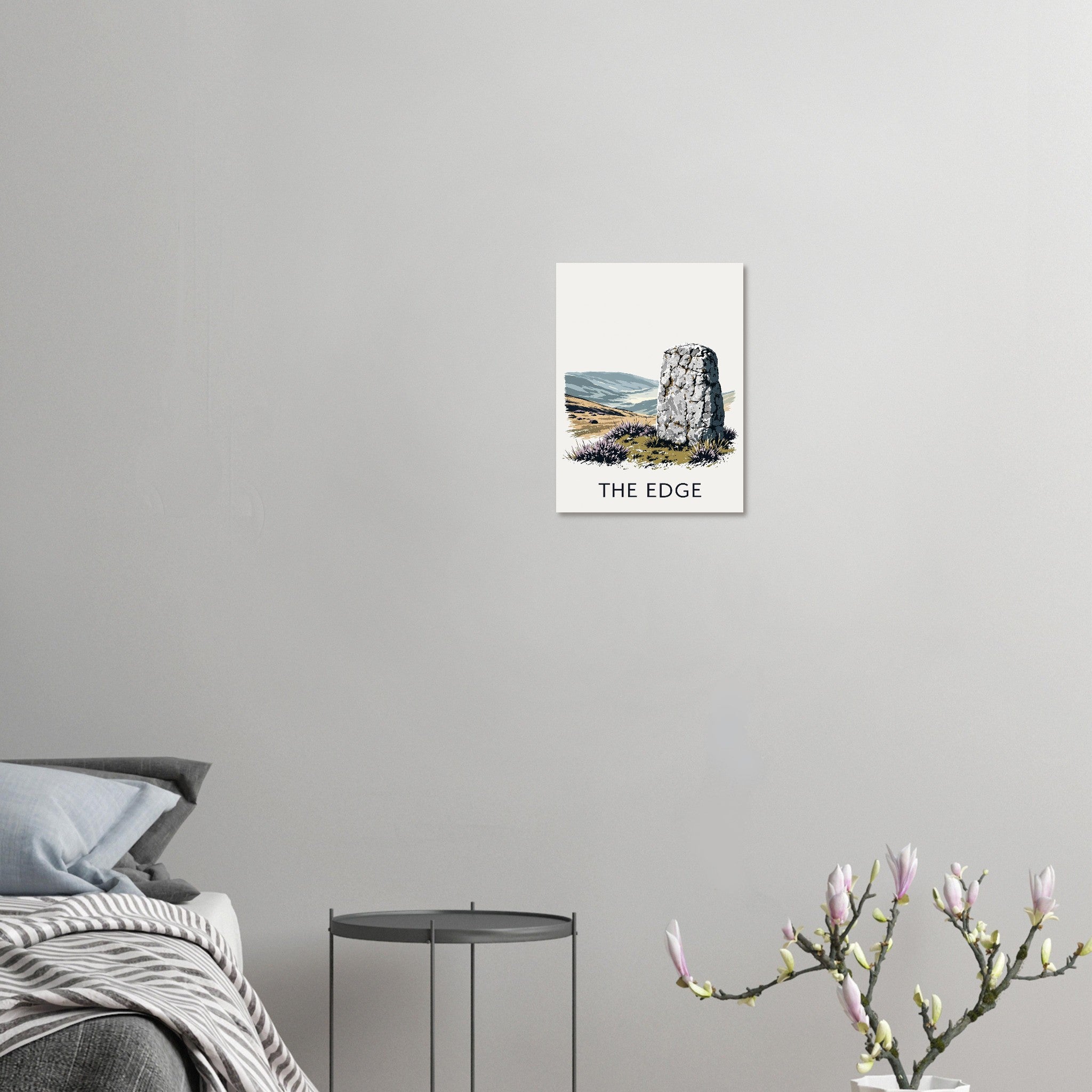 Peak District Gritstone Millstone Art Wall Art UK Art Art Print Art Print — detail view | Wild Thread Co