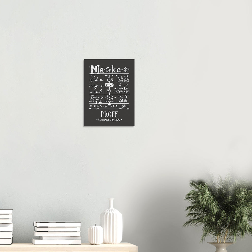 Baker Gift Uk Chemistry Bread Formula Baking Shirt Sourdough Art Wa Art Print Po Art Print — detail view | Wild Thread Co