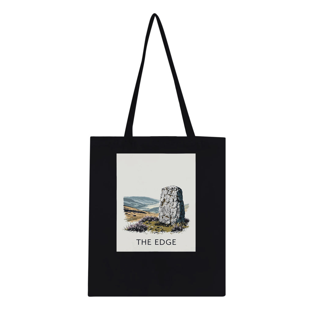 Peak District Gritstone Millstone Cotton Shopper UK Tote Bag — detail view | Wild Thread Co