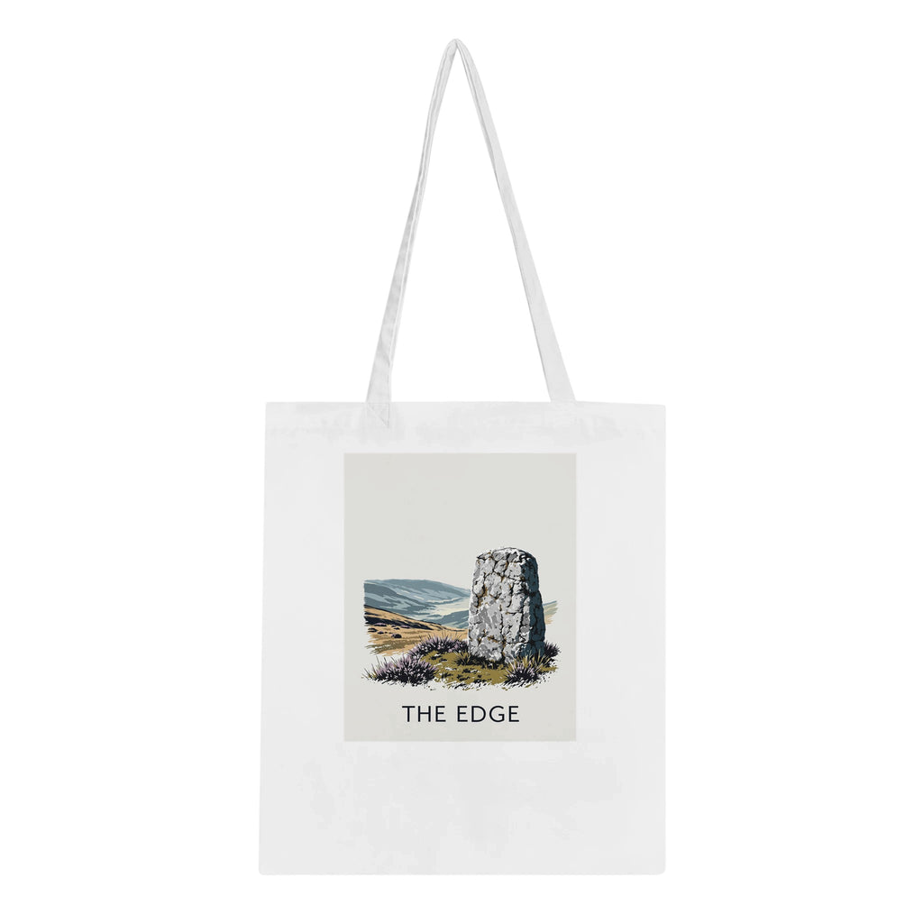 Peak District Gritstone Millstone Cotton Shopper UK Tote Bag — detail view | Wild Thread Co