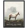 Dartmoor Wild Pony Mist Wall Art Ready to Hang UK — Framed Art Print | Wild Thread Co UK
