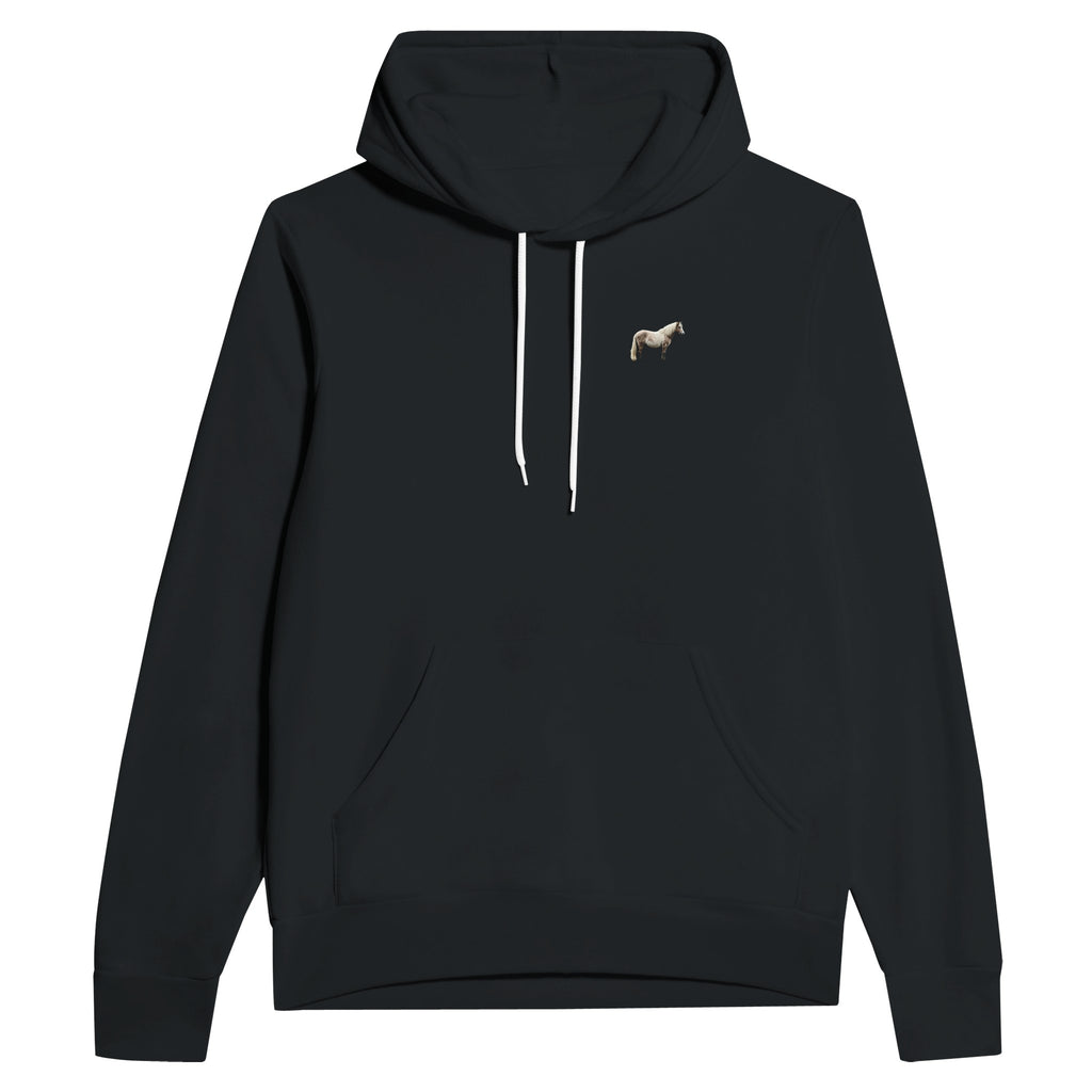 Dartmoor Wild Pony Mist Hoodie Pullover Unisex Cotton UK Hoodie — detail view | Wild Thread Co