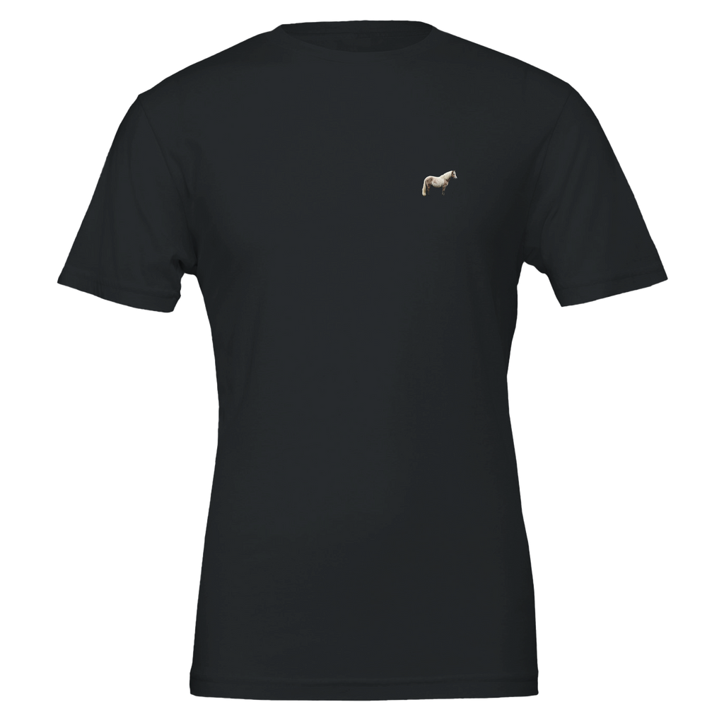 Dartmoor Wild Pony Mist T-Shirt Unisex Cotton Tee UK T-Shirt — detail view | Wild Thread Co