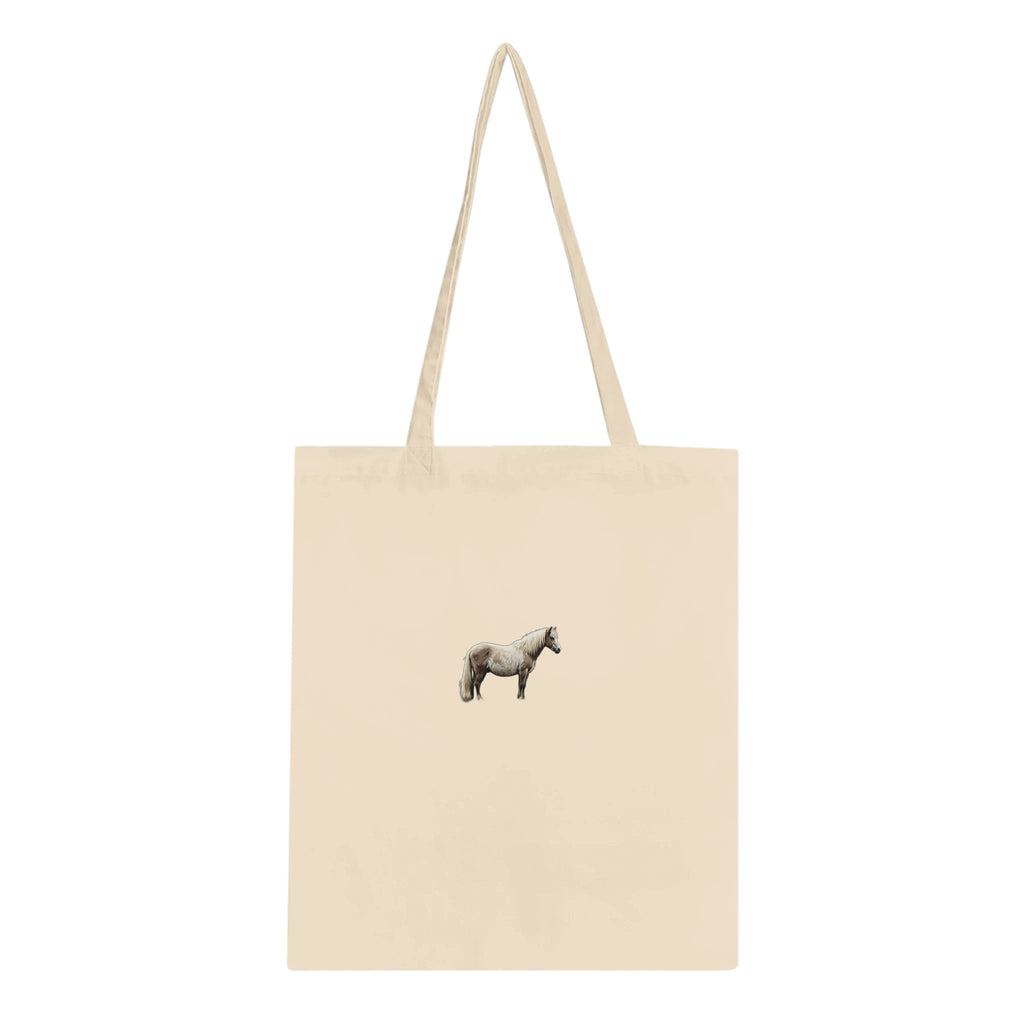 Dartmoor Wild Pony Mist Cotton Shopper UK Tote Bag UK Gift Tote Bag — detail view | Wild Thread Co