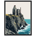 Cornish Tin Mine Cliff Framed Print Wall Art Ready to Hang UK — Framed Art Print | Wild Thread Co UK