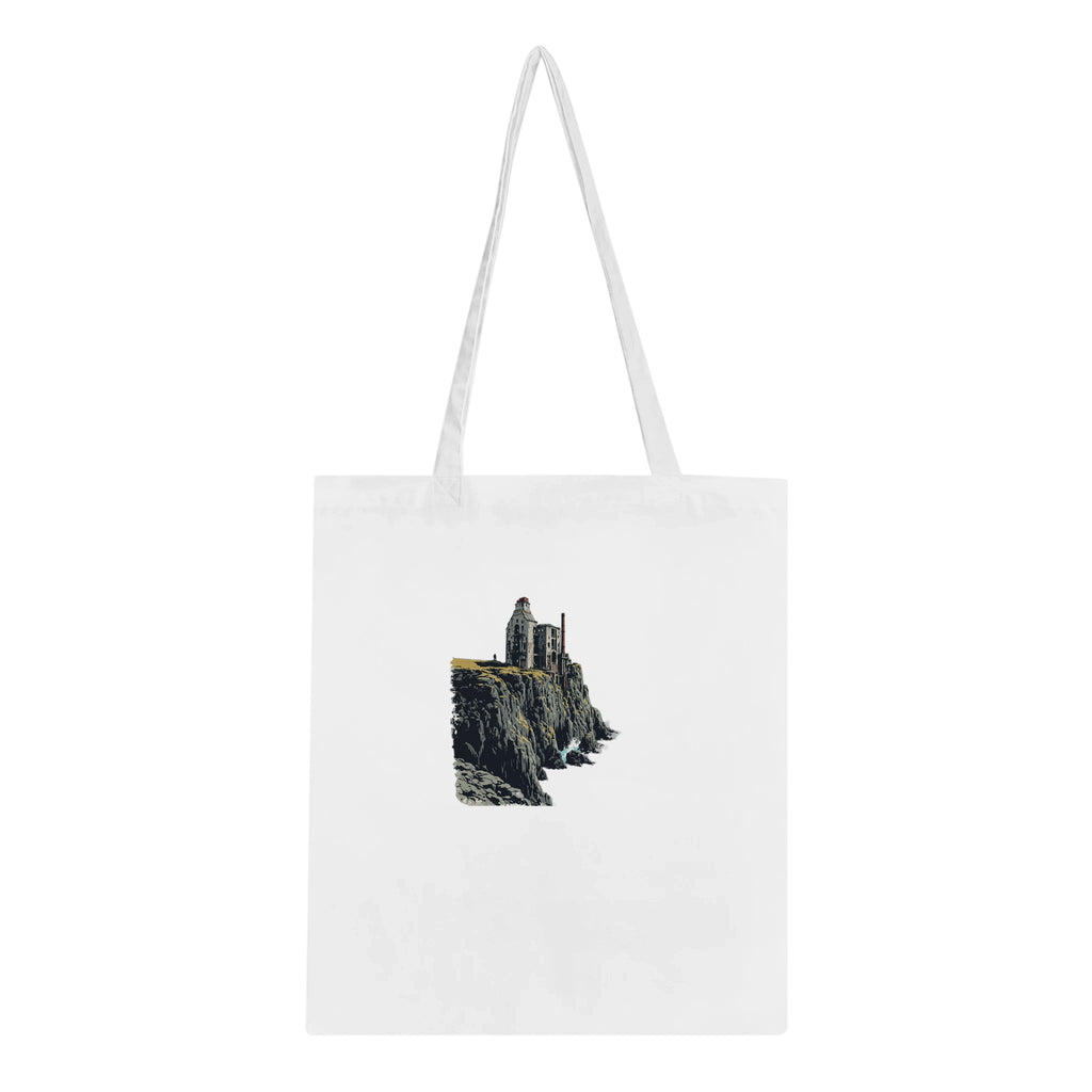 Cornish Tin Mine Cliff Cotton Shopper UK Tote Bag UK Gift Tote Bag — detail view | Wild Thread Co
