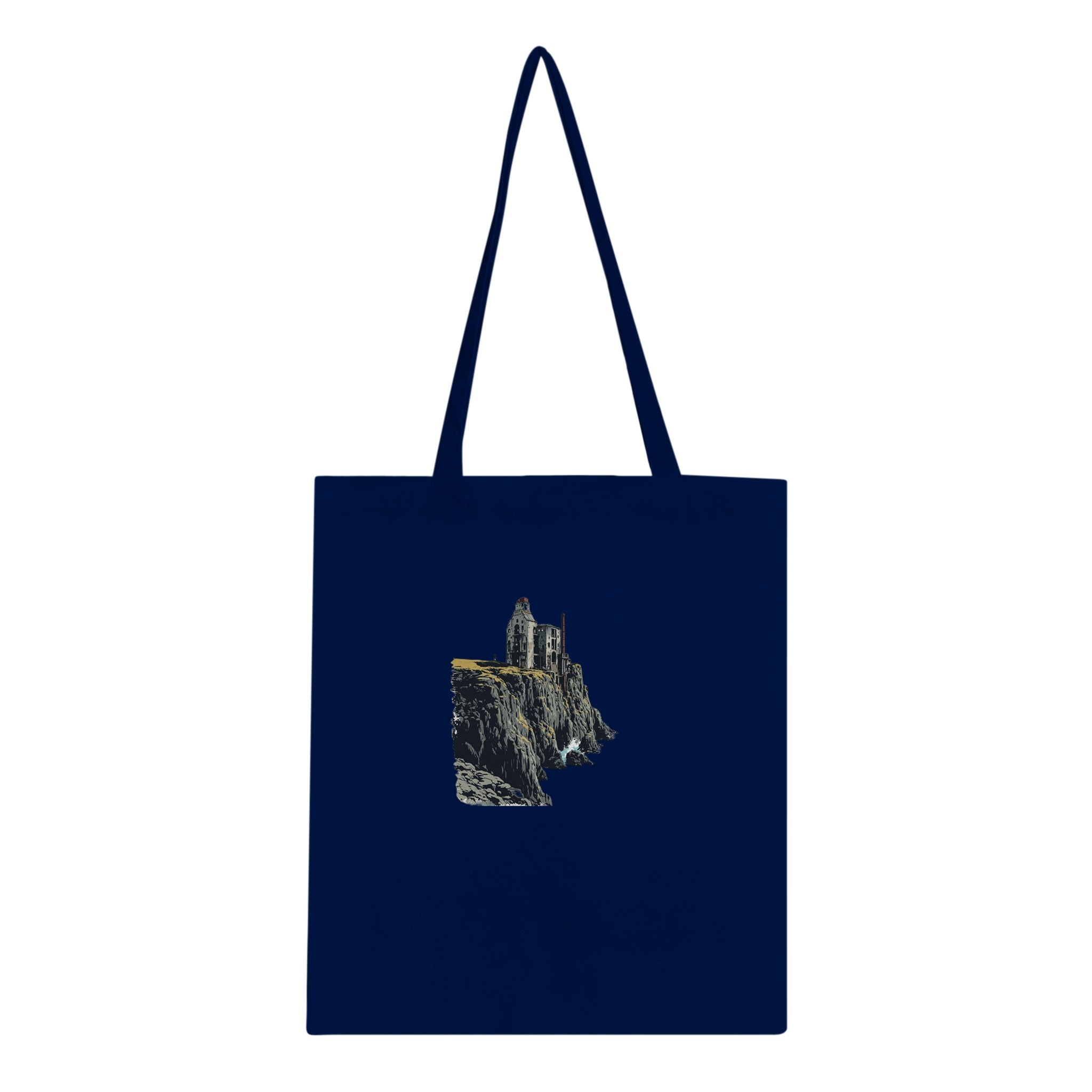 Cornish Tin Mine Cliff Cotton Shopper UK Tote Bag UK Gift Tote Bag — detail view | Wild Thread Co
