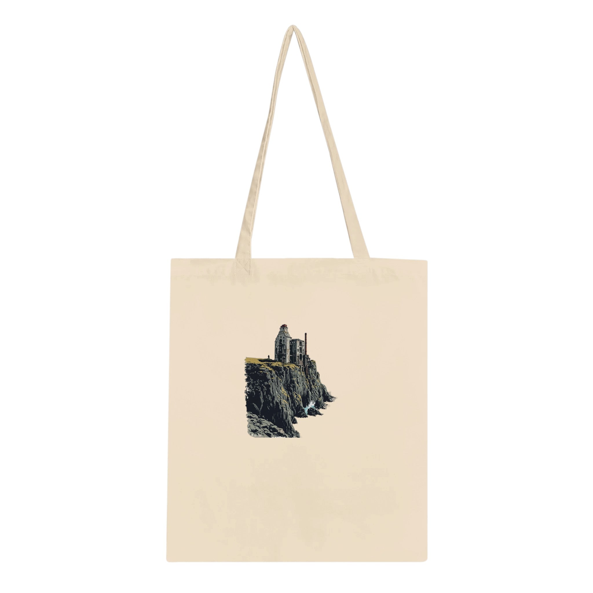 Cornish Tin Mine Cliff Cotton Shopper UK Tote Bag UK Gift Tote Bag — detail view | Wild Thread Co