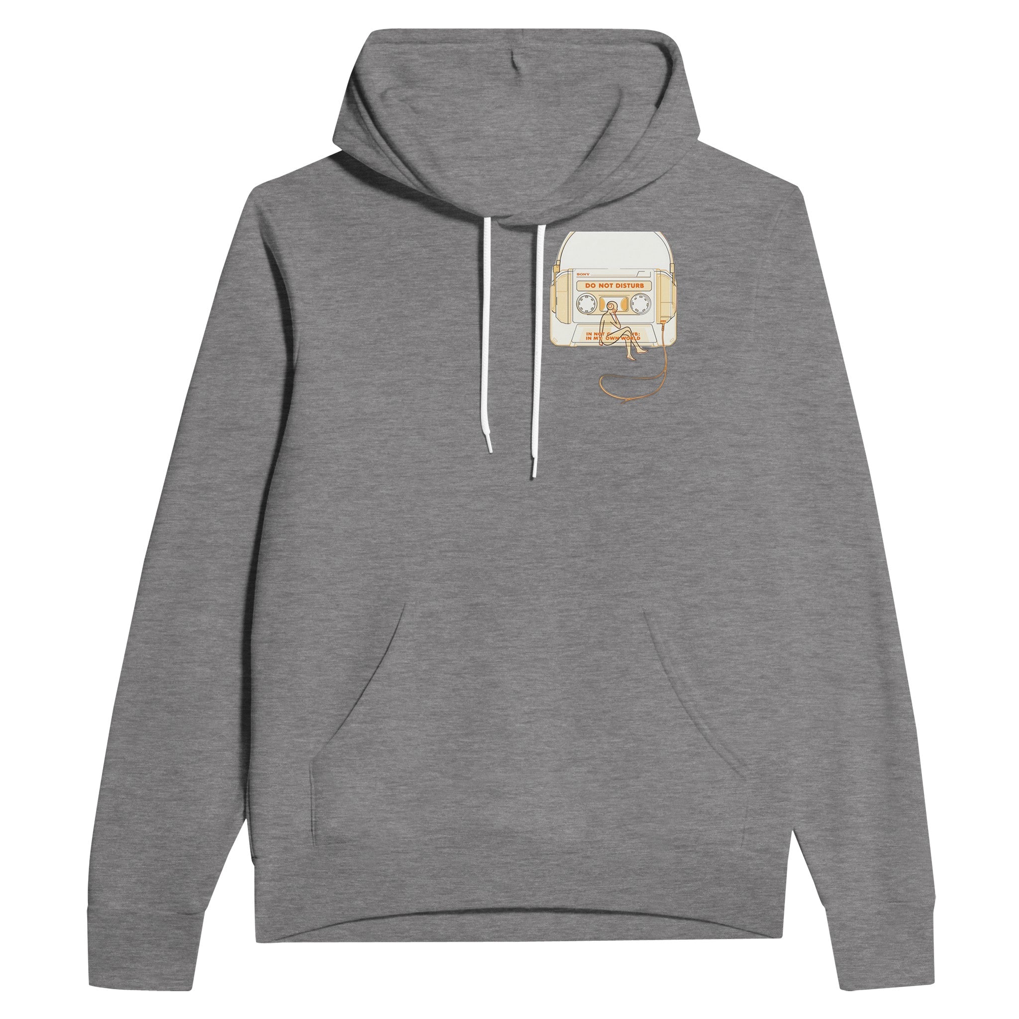 Y2k Walkman Isolation Hoodie Pullover Unisex Cotton UK Hoodie — detail view | Wild Thread Co