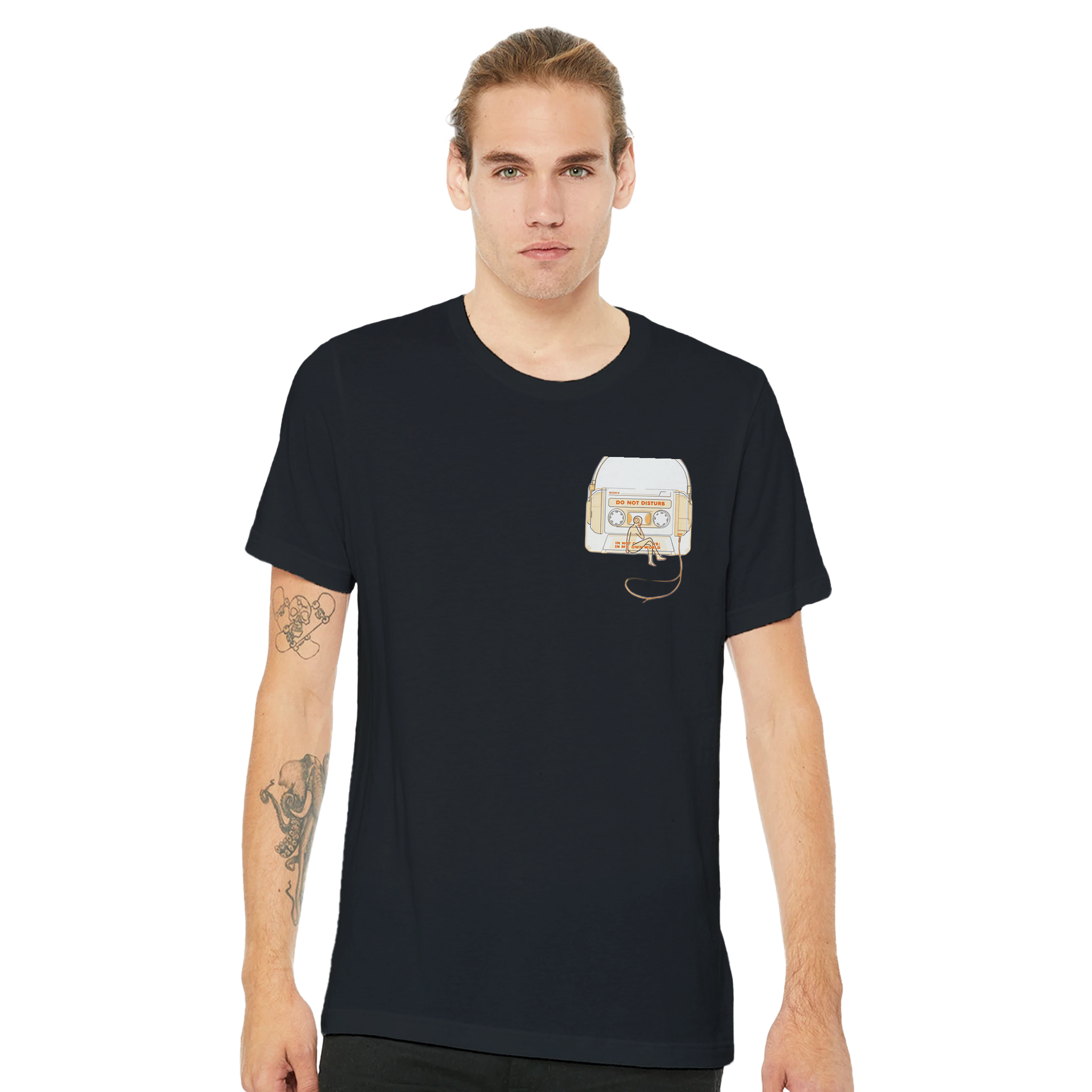 Y2k Walkman Isolation T-Shirt Unisex Cotton Tee UK T-Shirt — detail view | Wild Thread Co