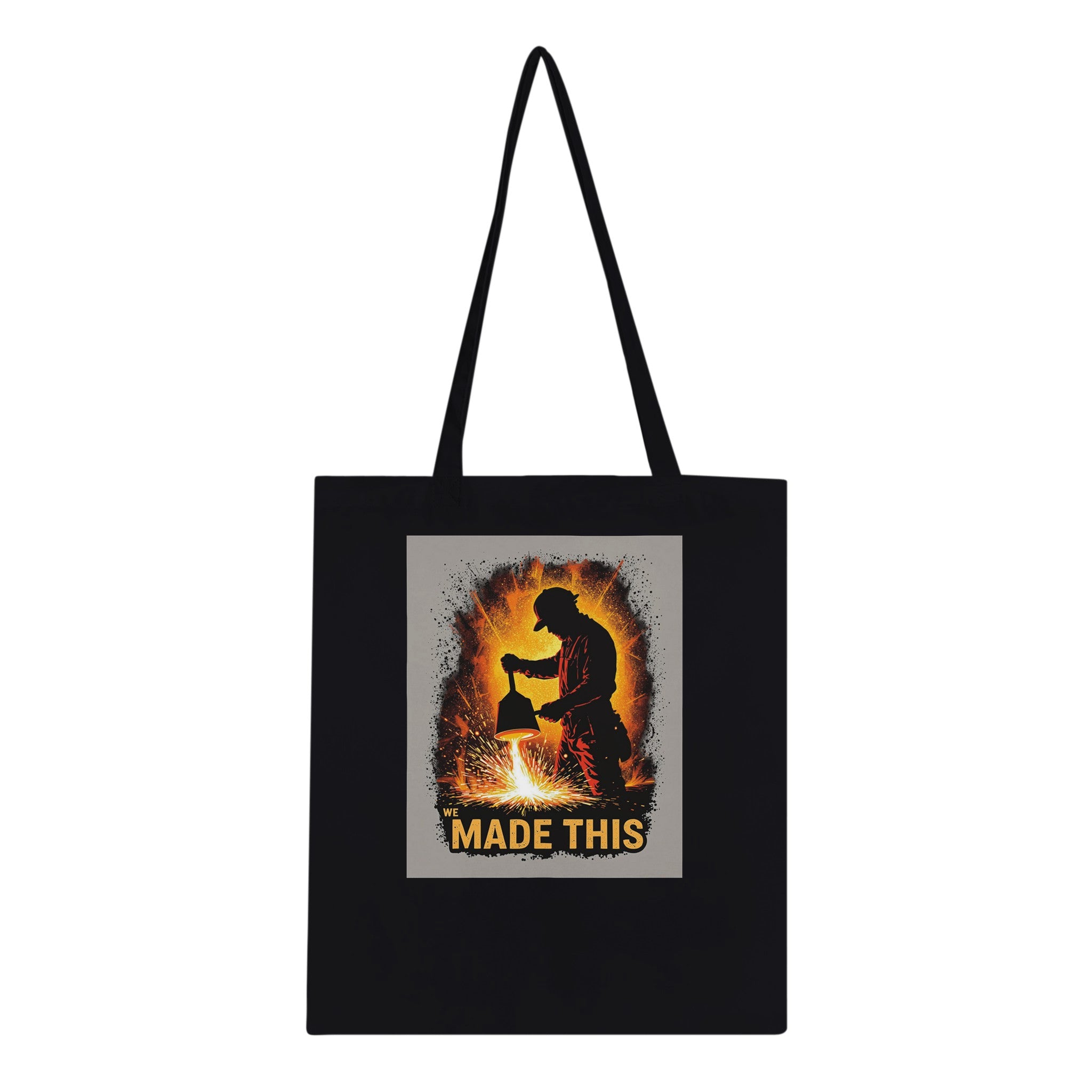 Steelworker Furnace Heritage Cotton Shopper UK Tote Bag — detail view | Wild Thread Co