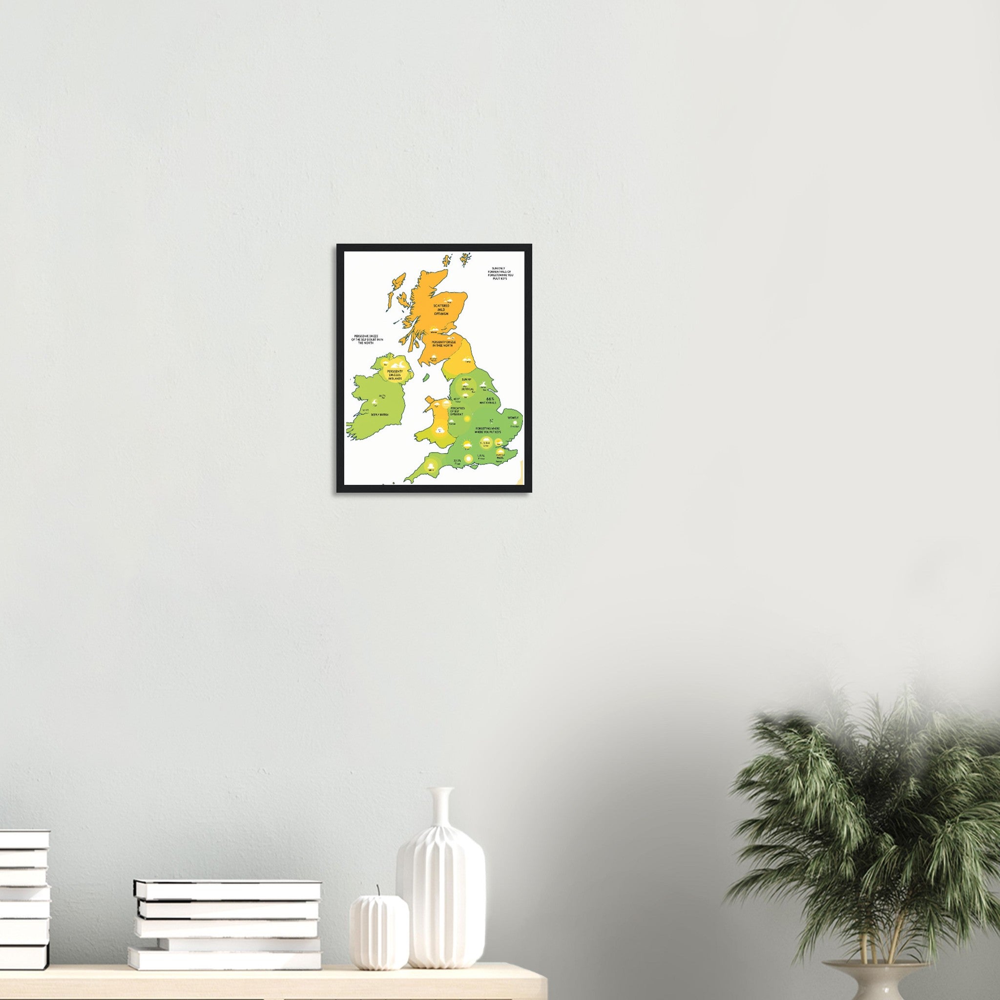 Gorpcore Weather Obsession Framed Print Wall Art Ready to Hang UK Framed Art Print — detail view | Wild Thread Co