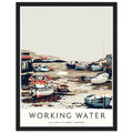 Fishing Harbour Low Tide Framed Print Wall Art Ready to Hang UK — Framed Art Print | Wild Thread Co UK