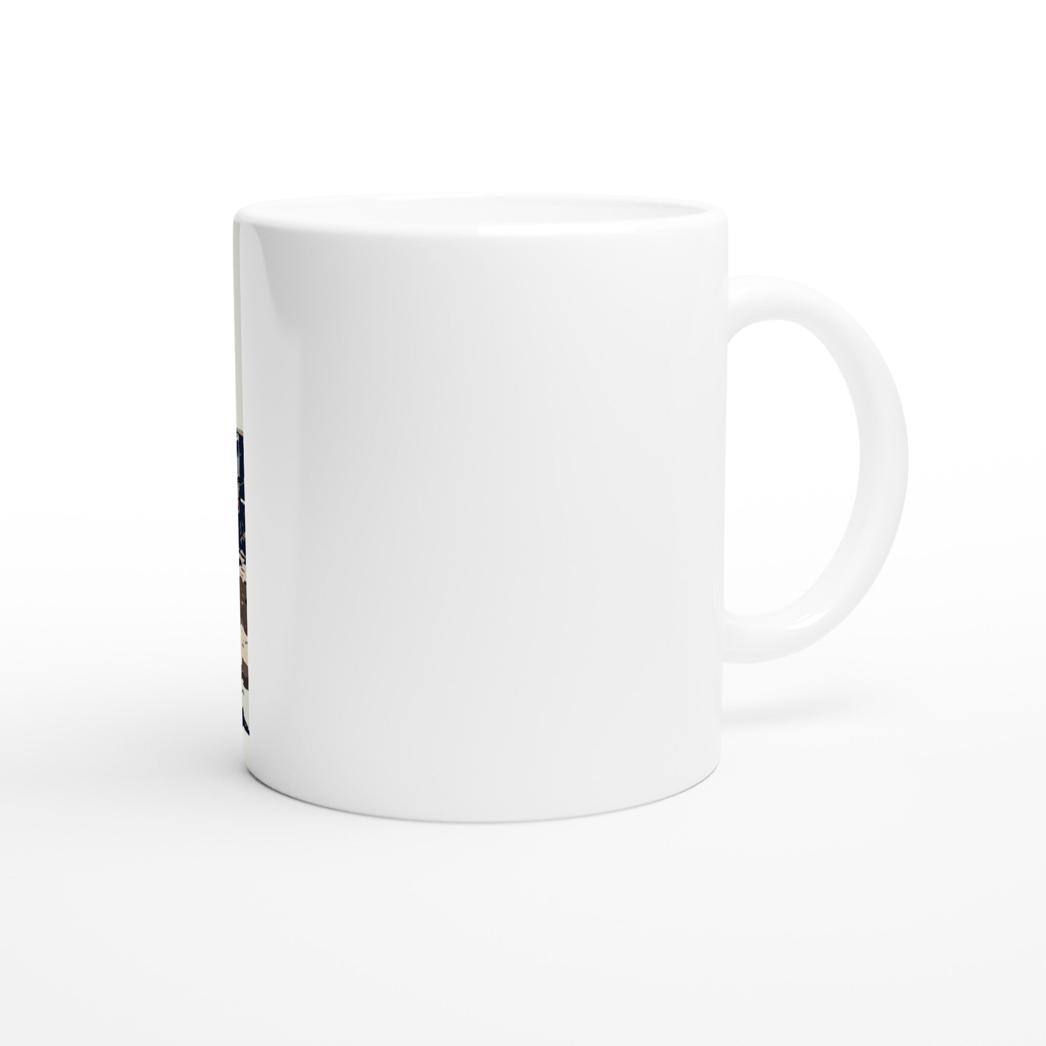 Fishing Harbour Low Tide Coffee Tea Ceramic 11oz Mug UK Mug — detail view | Wild Thread Co