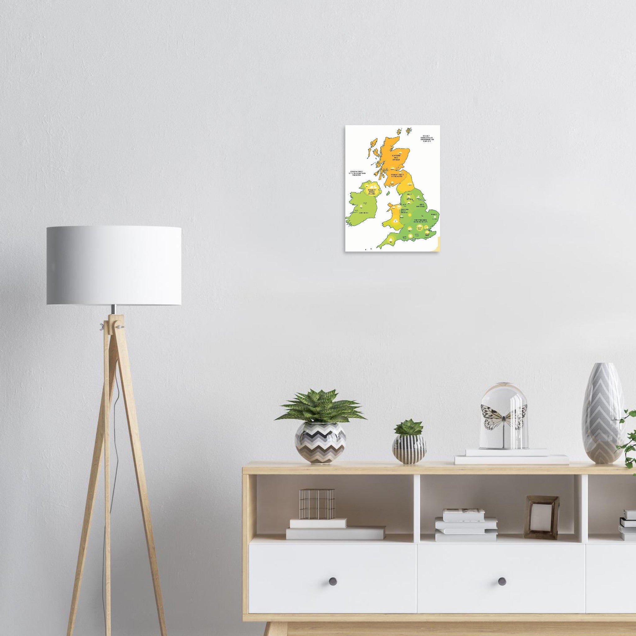 British Weather Map Funny Art Wall Art UK Art UK Gift Art Print — Art Print | Wild Thread Co UK