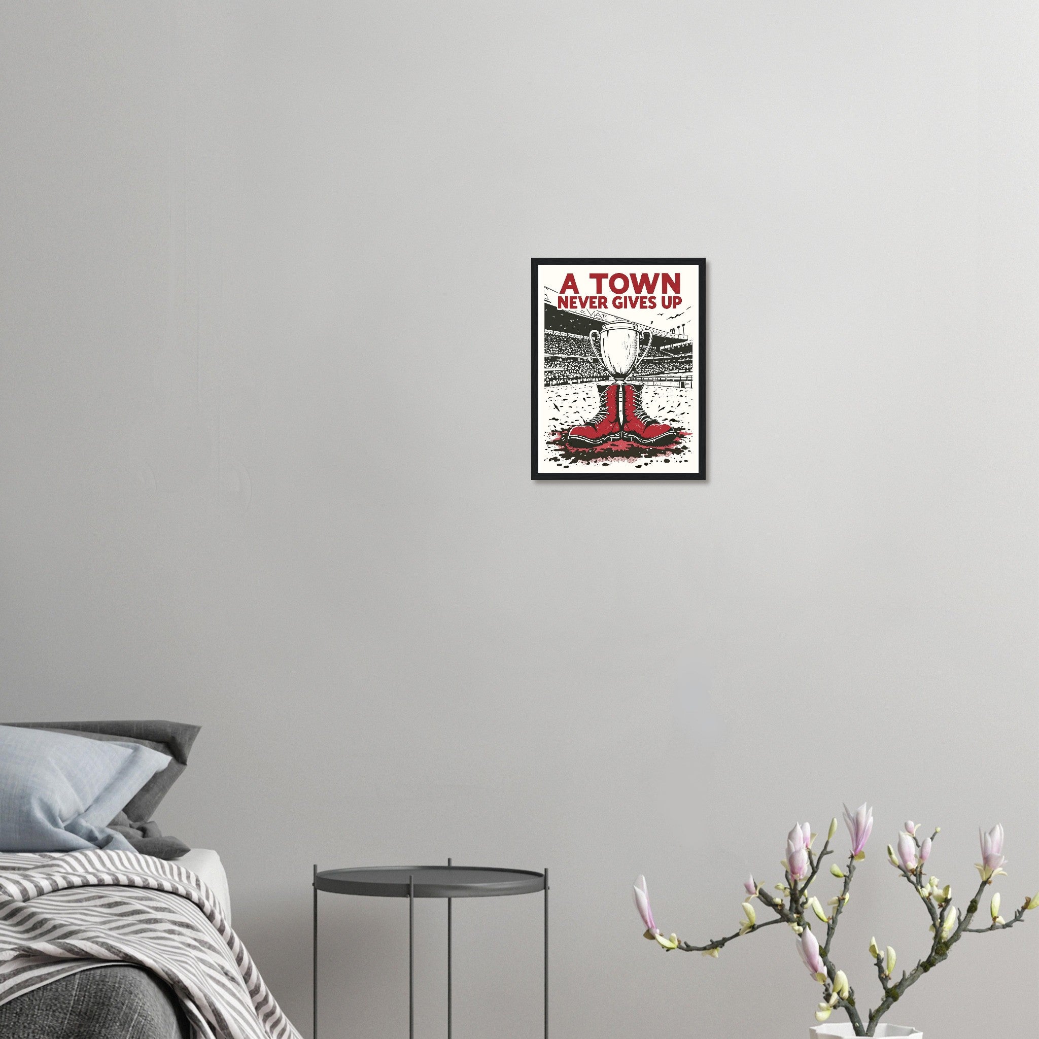 Retro Rugby Northern Grit Framed Art Print — detail view | Wild Thread Co