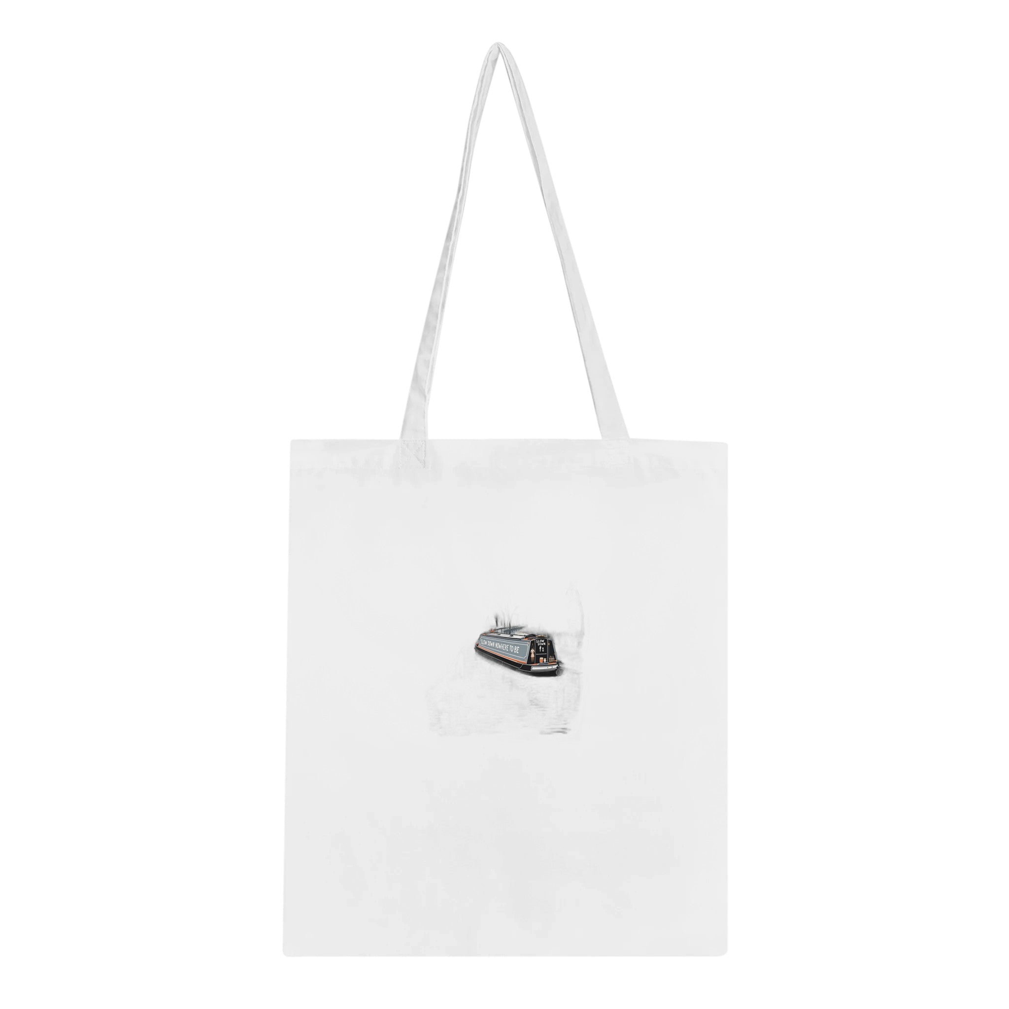 Canal Narrowboat Slow Down Cotton Shopper UK Tote Bag UK Gift — Tote Bag | Wild Thread Co UK